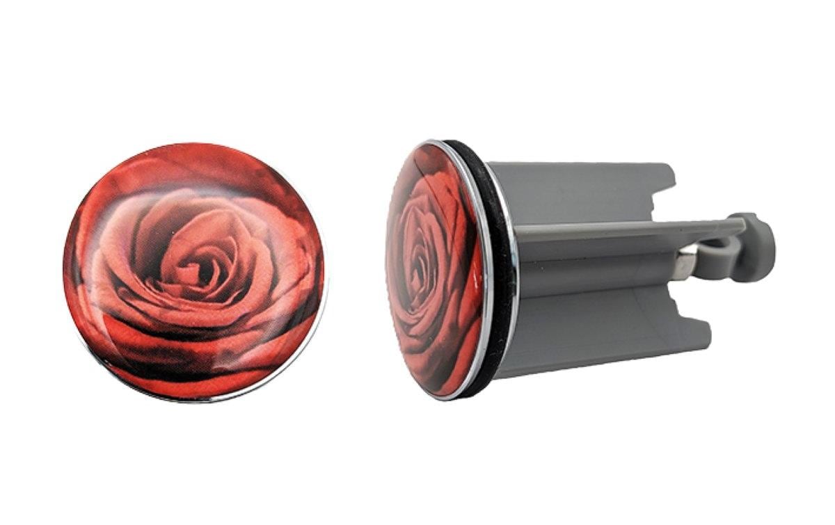 Diaqua Universalstopfen Rosette – Ø4 cm, Messing/Kunststoff, Grau