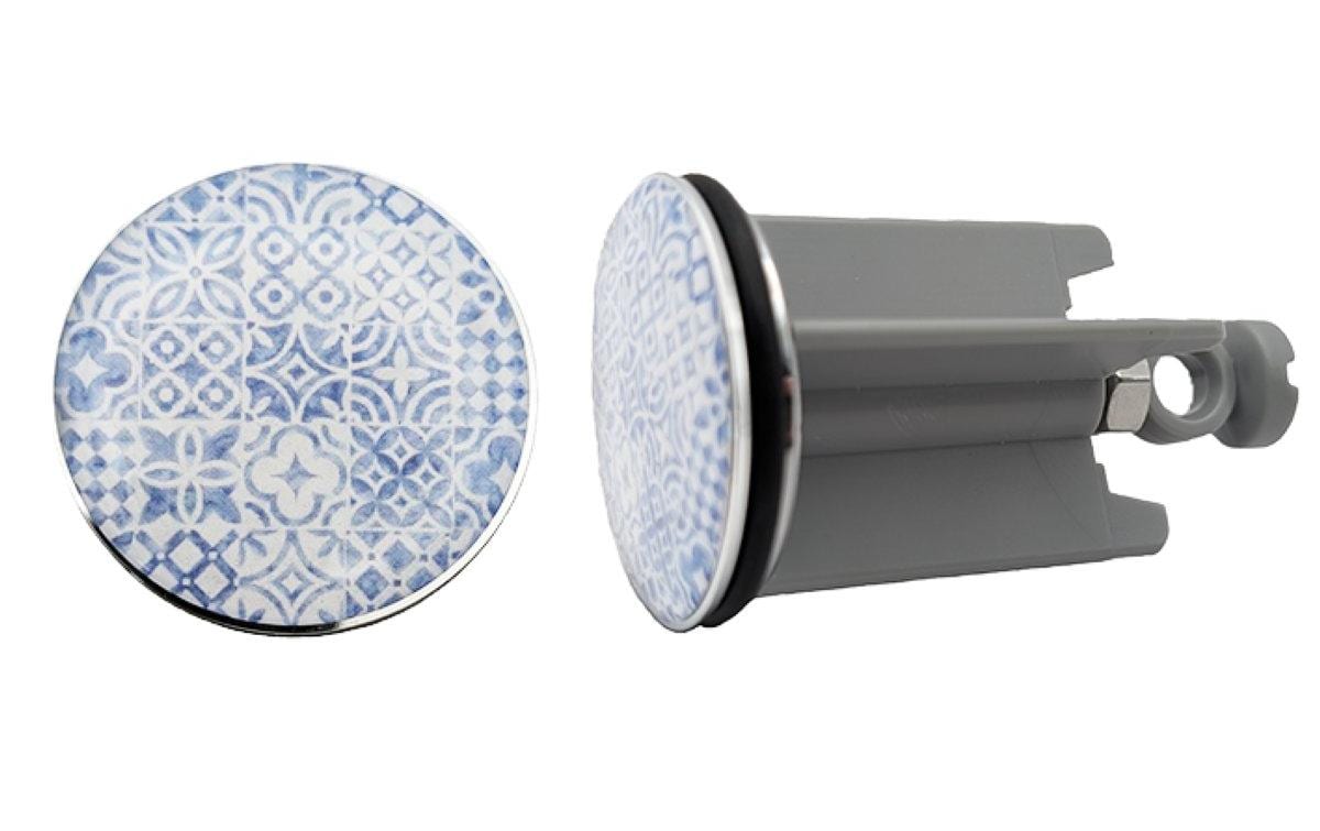 Diaqua Universalstopfen Malika – Ø4 cm, Messing/Kunststoff, Grau