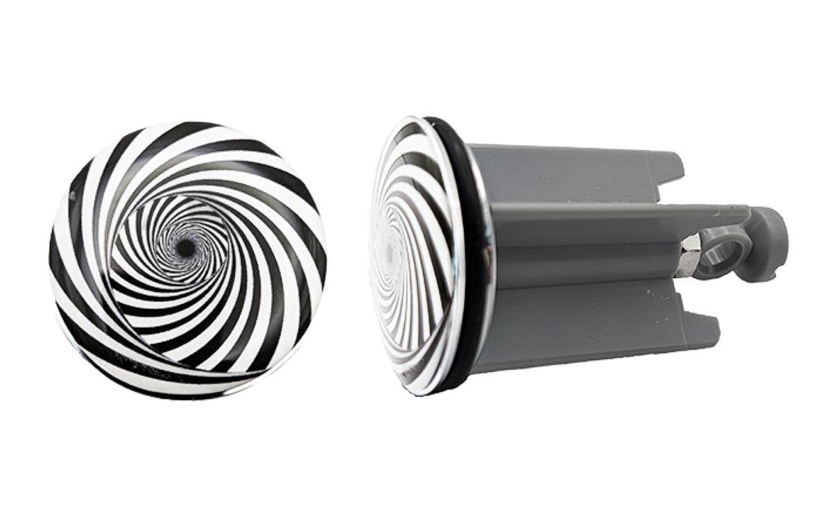 Diaqua Universalstopfen Graphic – Ø4 cm, für 6,8–10 cm, Messing/Kunststoff, Grau