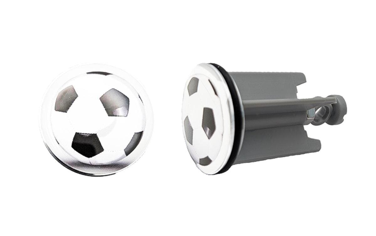 Diaqua Universalstopfen Football – Ø4 cm, Messing/Kunststoff, für 6,8–10 cm, Grau