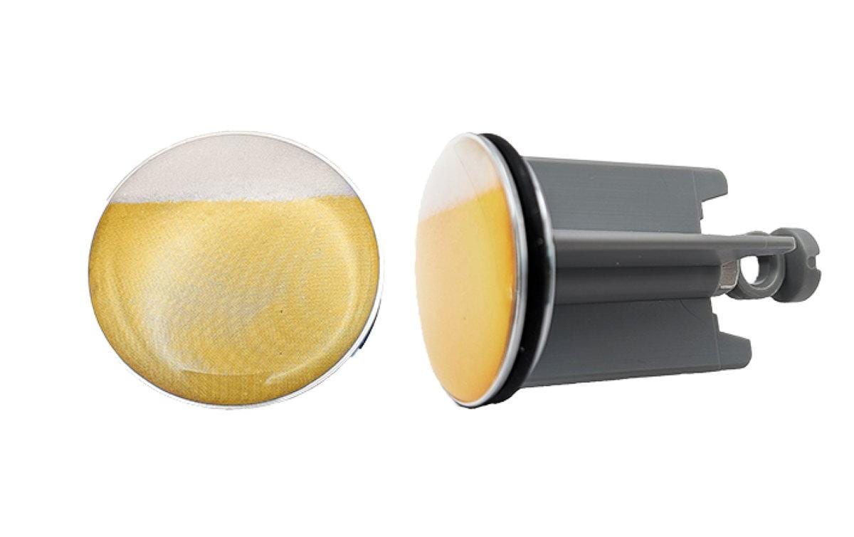 Diaqua Universalstopfen Beer – Ø4 cm, für 6,8–10 cm, Messing/Kunststoff, Grau