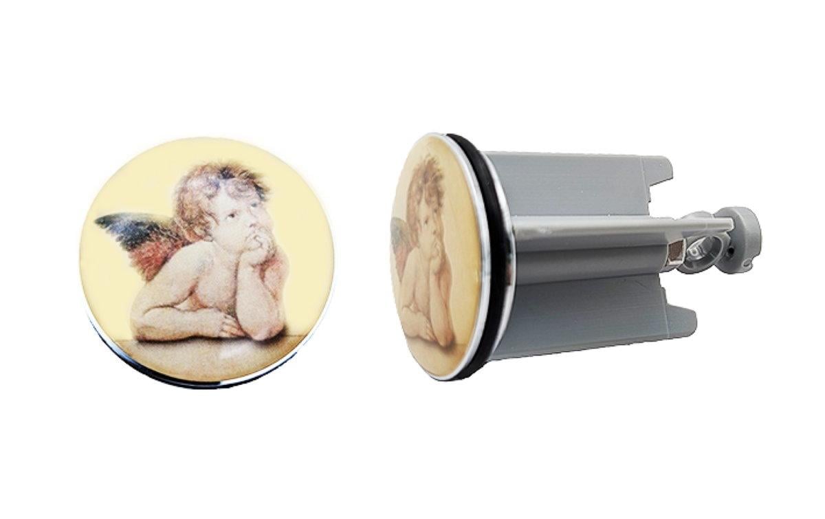 Diaqua Universalstopfen Angel – Ø4 cm, Messing/Kunststoff, Grau