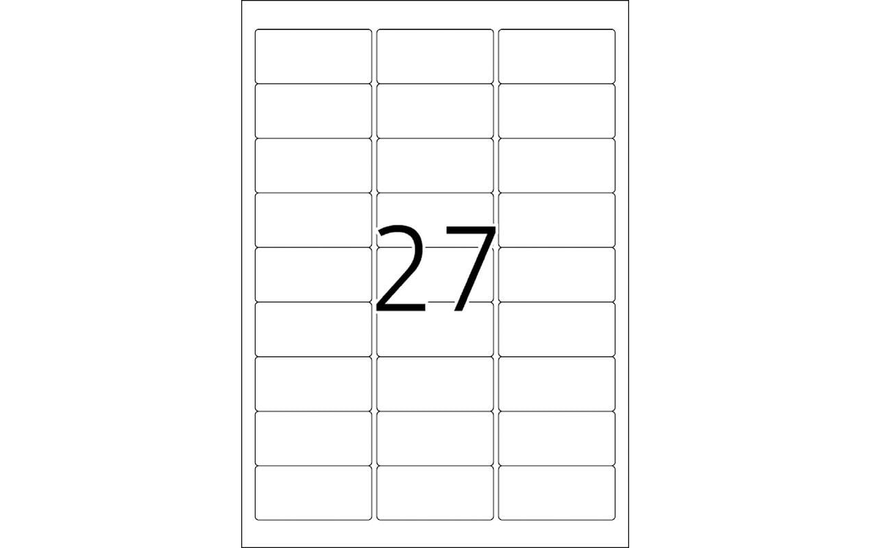 HERMA Schuletiketten – 63,5×29,6 mm, Abgerundete Ecken, 540 Stk, 20 Bogen, Papier, Permanent Haftend