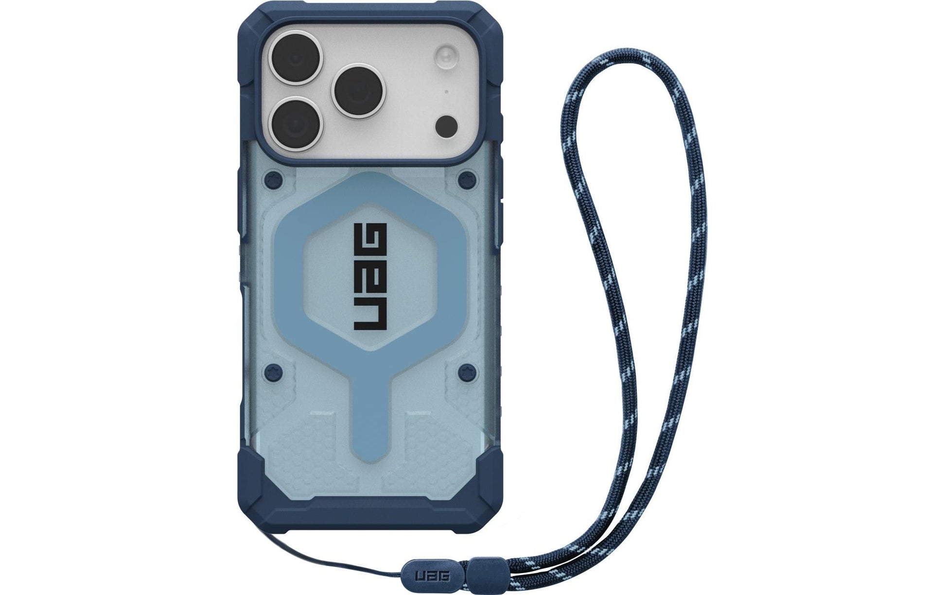 Urban Armor Gear UAG – Pathfinder MS Halsband-Hülle – für Apple iPhone 17 Pro Max – blau/hellblau – TPU, mit Kordel