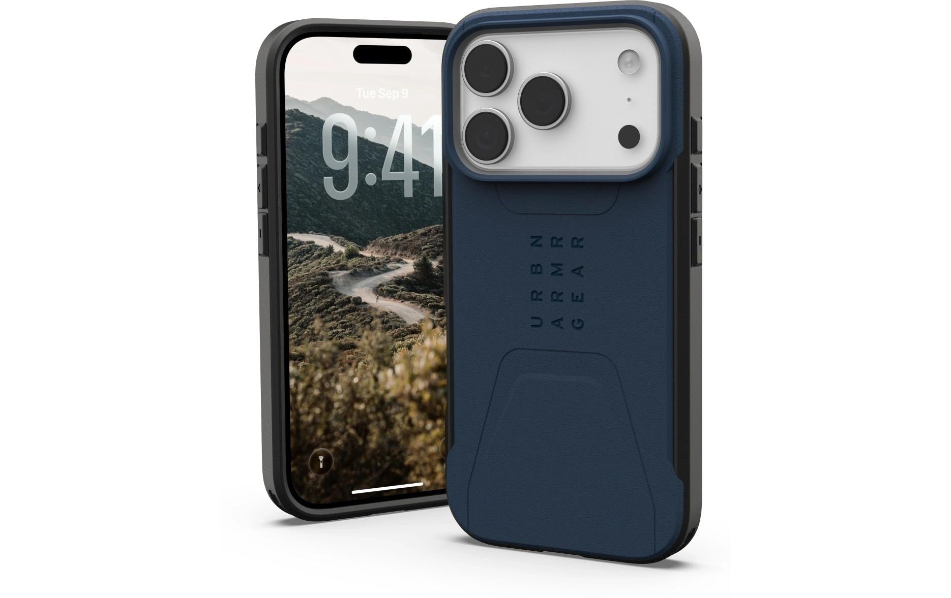 Urban Armor Gear Backcover Civilian MS Pro – für Apple iPhone 17 Pro – blau – PC – MagSafe-kompatibel