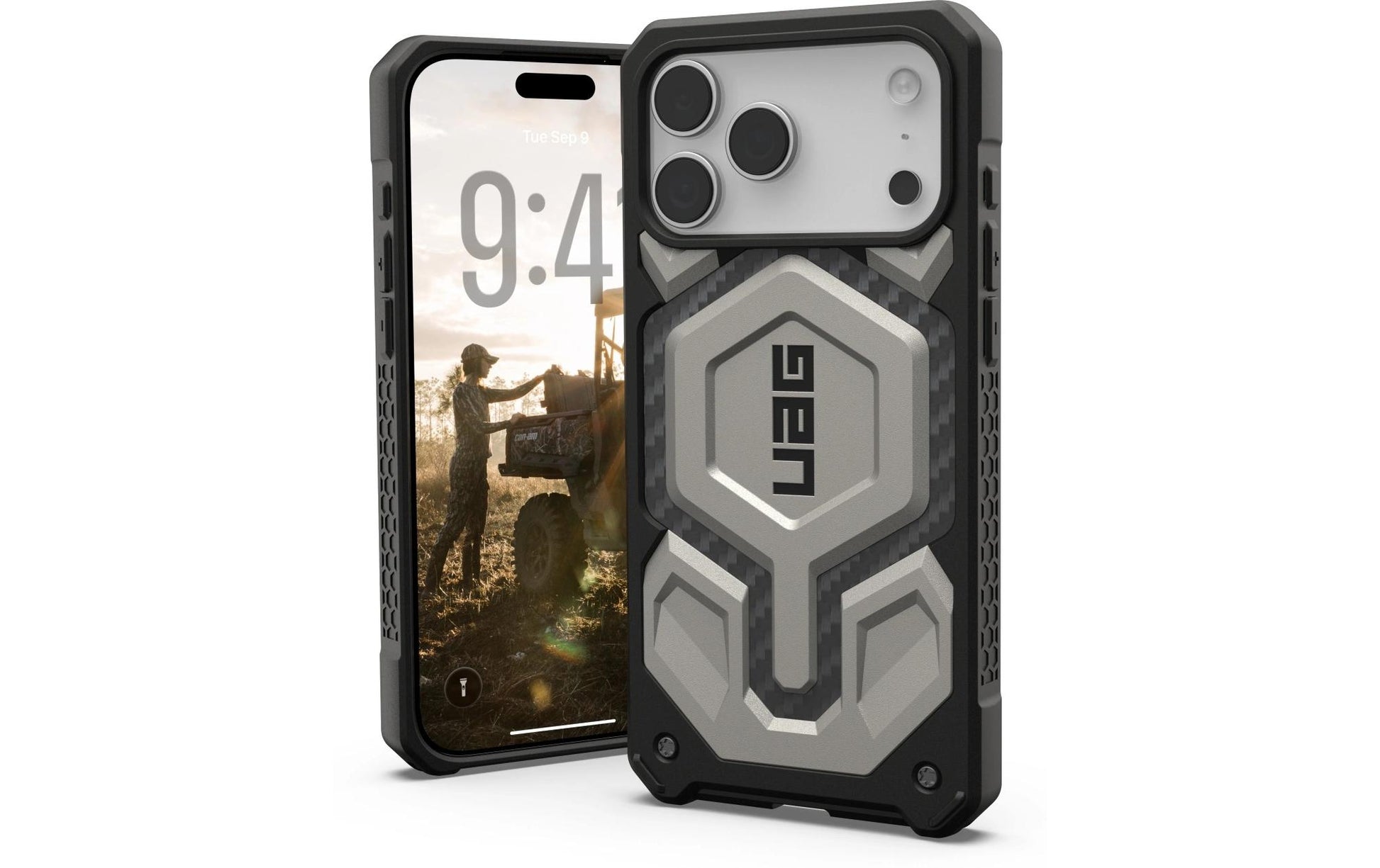 Urban Armor Gear UAG – Monarch Pro Backcover – für Apple iPhone 17 Pro Max – grau/schwarz – PC