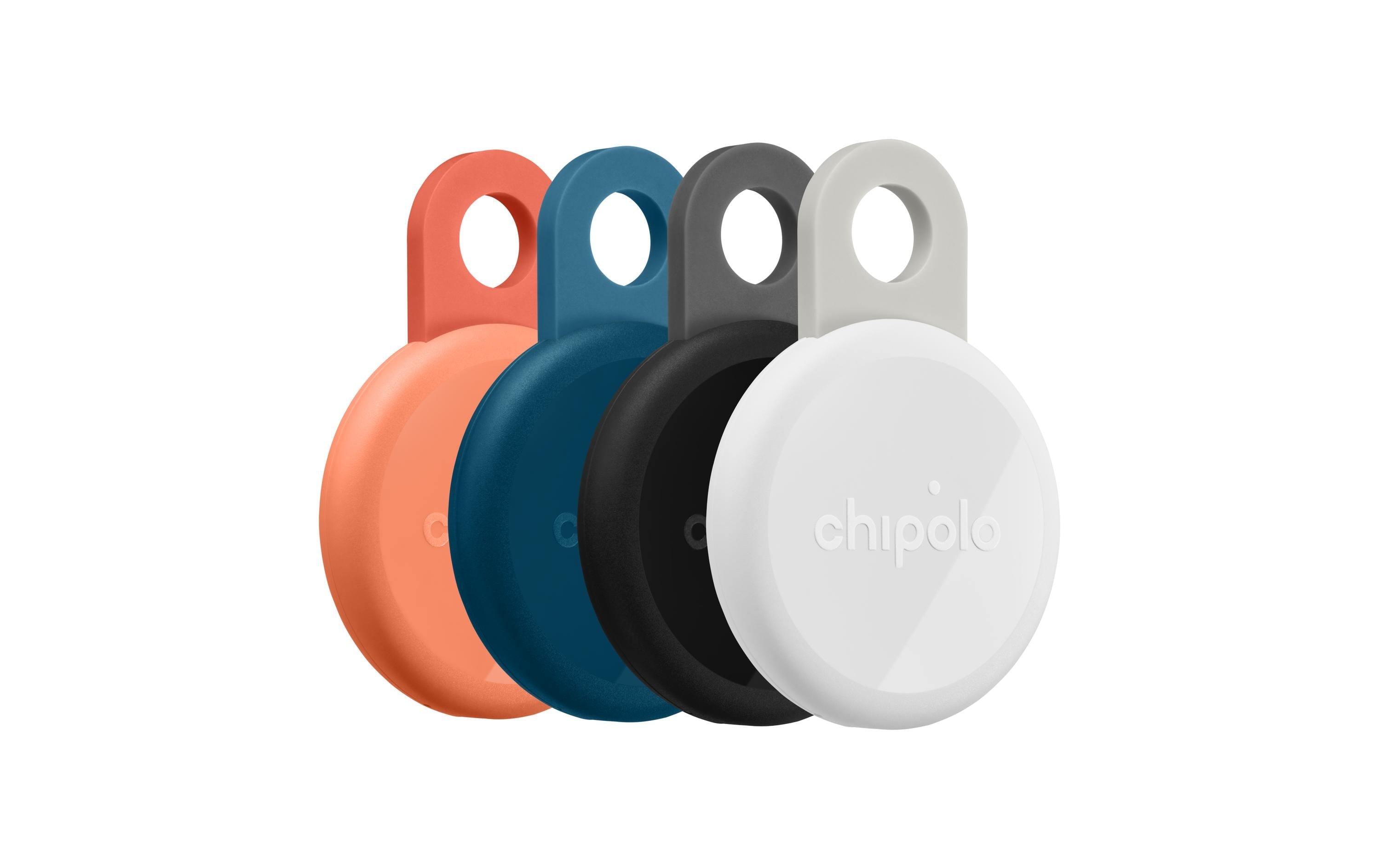 Chipolo LOOP – Bluetooth-Tracker – für Android, iOS – 120 m Reichweite – 4er Pack – Mehrfarbig
