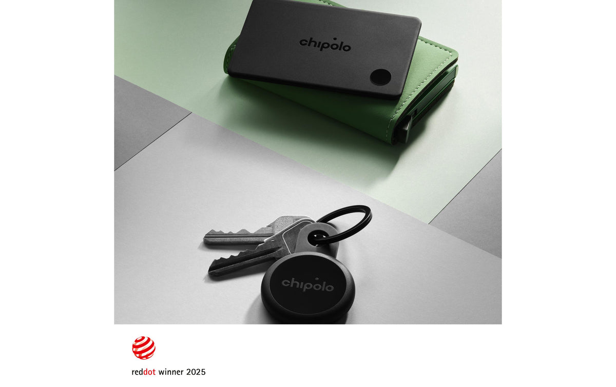 Chipolo LOOP & CARD Bundle – Bluetooth-Tracker – für Apple Wo ist?, Android – 120 m Reichweite – Schwarz