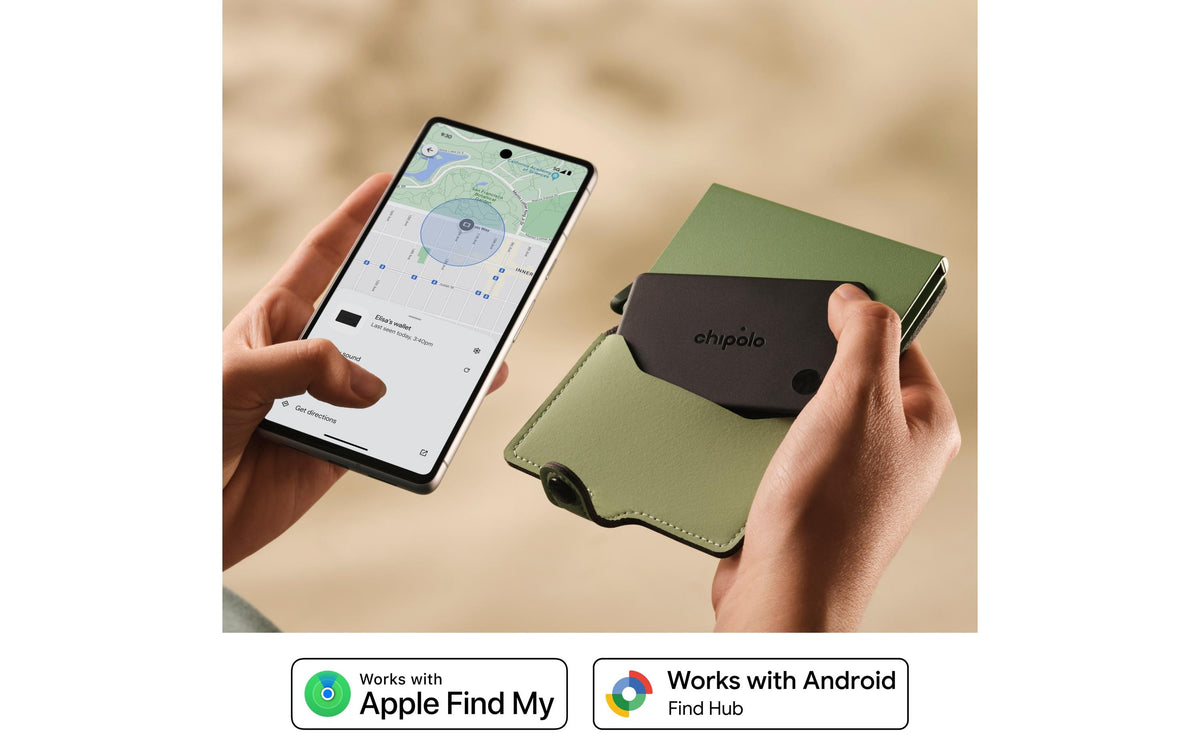 Chipolo LOOP & CARD Bundle – Bluetooth-Tracker – für Apple Wo ist?, Android – 120 m Reichweite – Schwarz