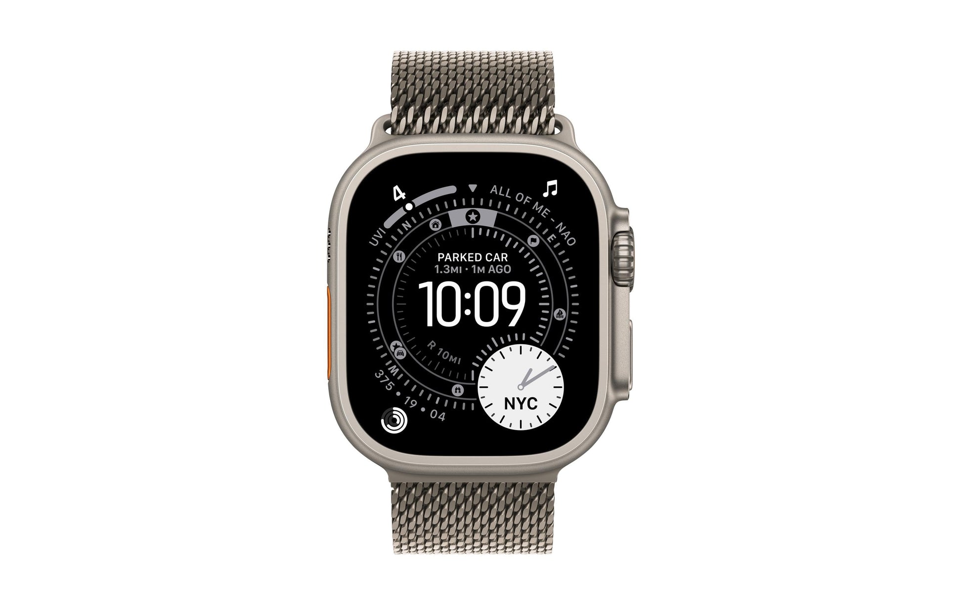 Apple Milanese Loop Titan – Armband – für Apple Watch 49 mm, Natural, Grösse S