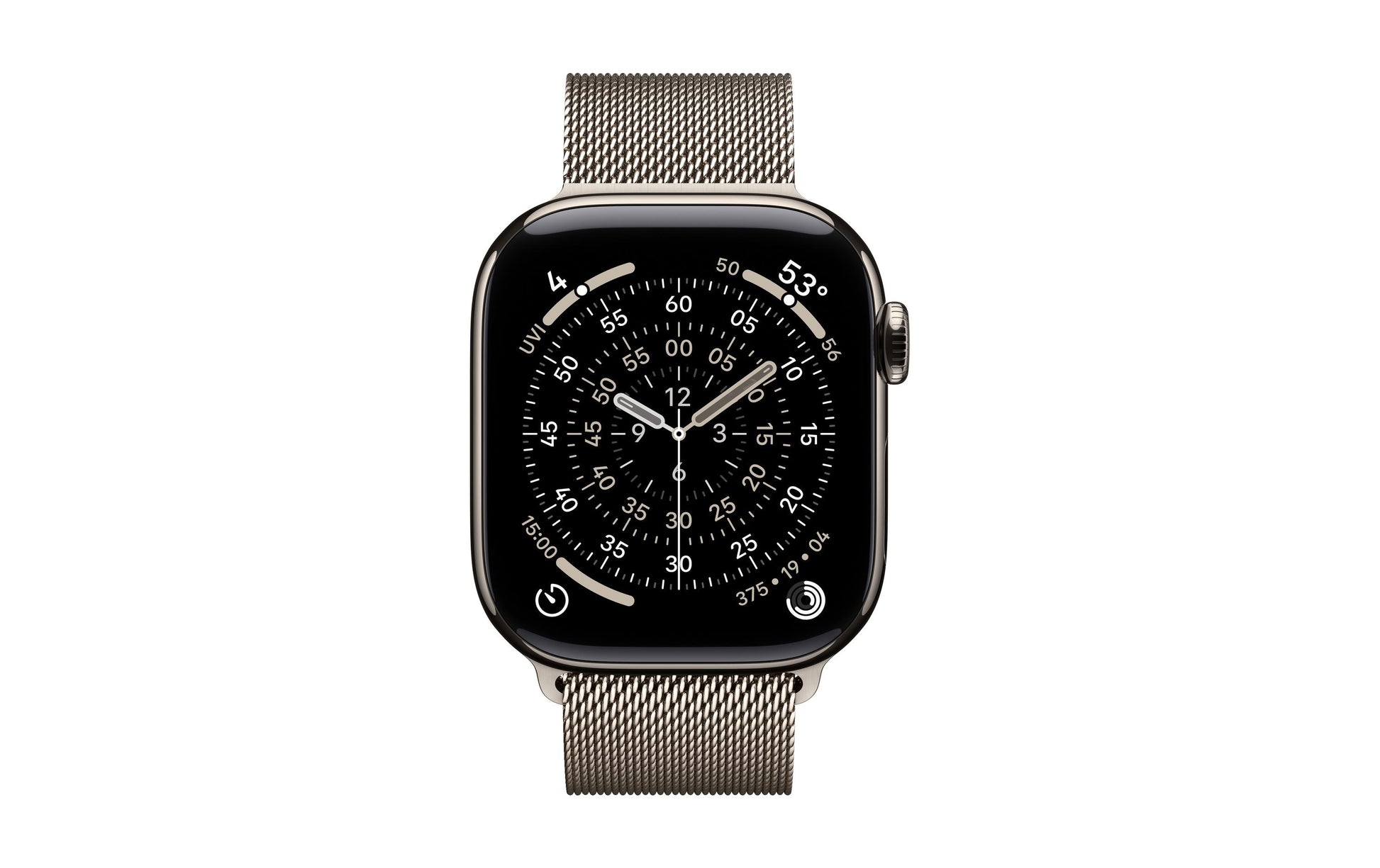 Apple Milanese Loop – Edelstahl, Natur, für Apple Watch