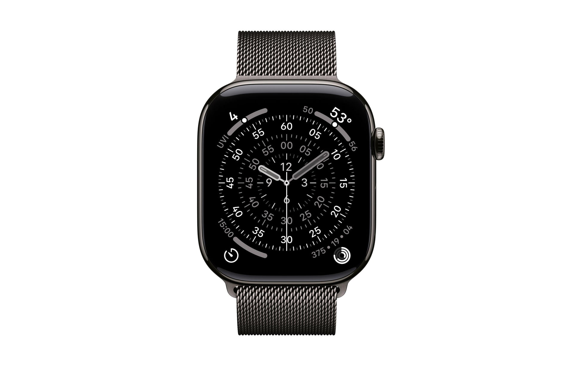 Apple Milanese Loop – Armband – für Apple Watch 46 mm, Schwarz, Grösse M/L