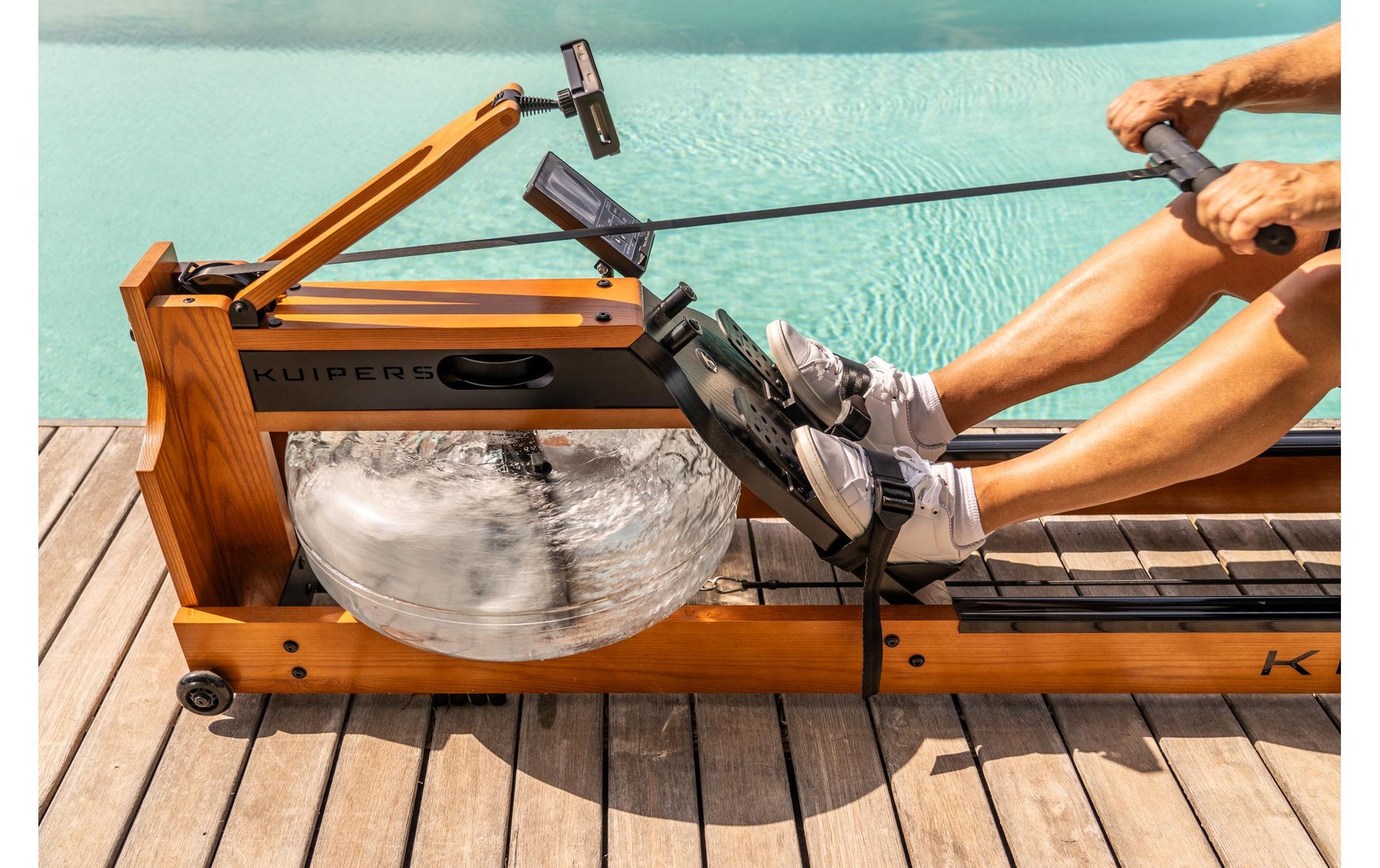 Kuipers fitness Kuipers – Rudergerät Aqua Rower, 210 × 56 × 53 cm, 160 kg – Esche