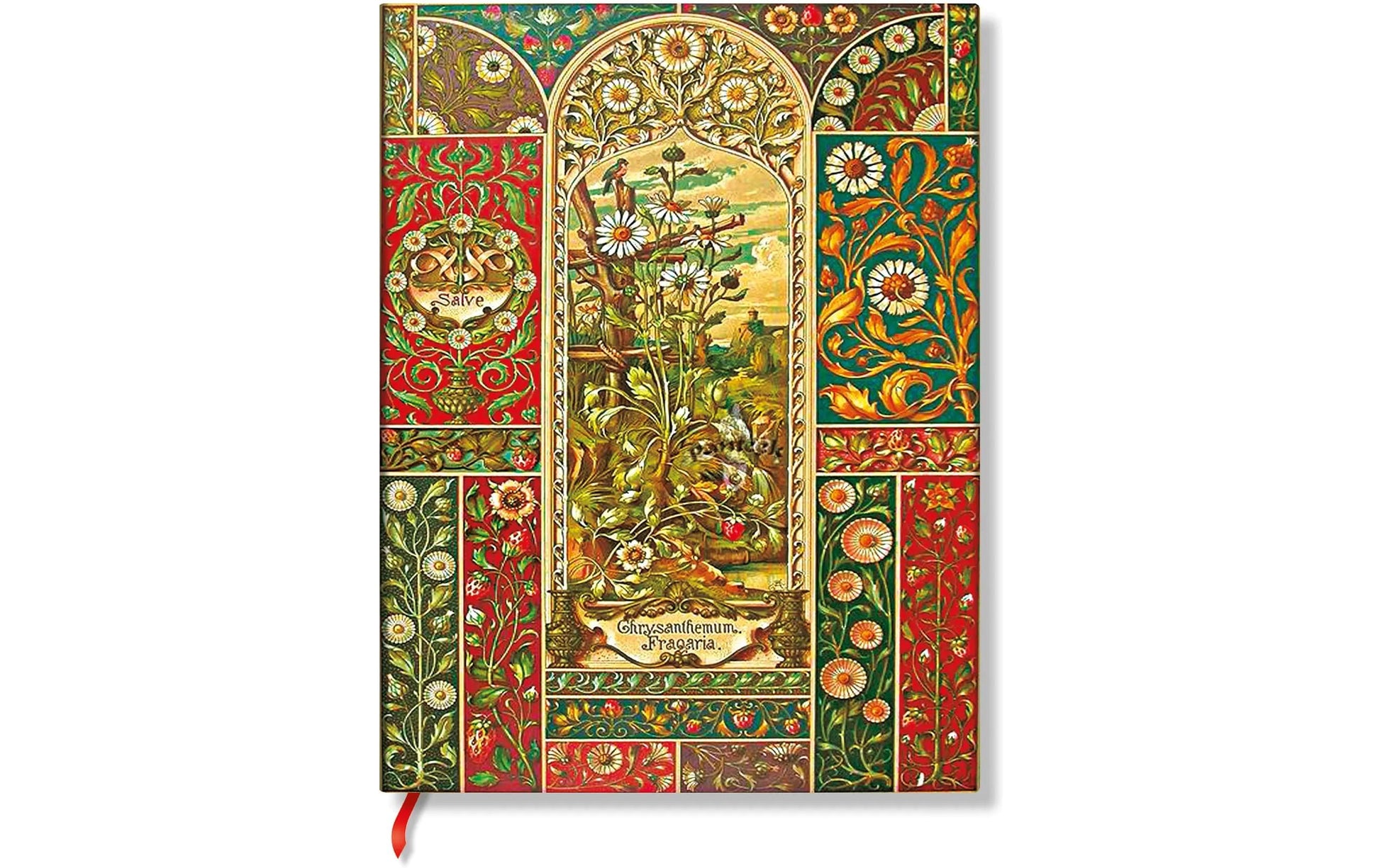 Paperblanks Notizbuch, liniert, Fadenheftung, Hardcover, 144 Seiten, 85 g/m² – mehrfarbig, Wiener Früchte