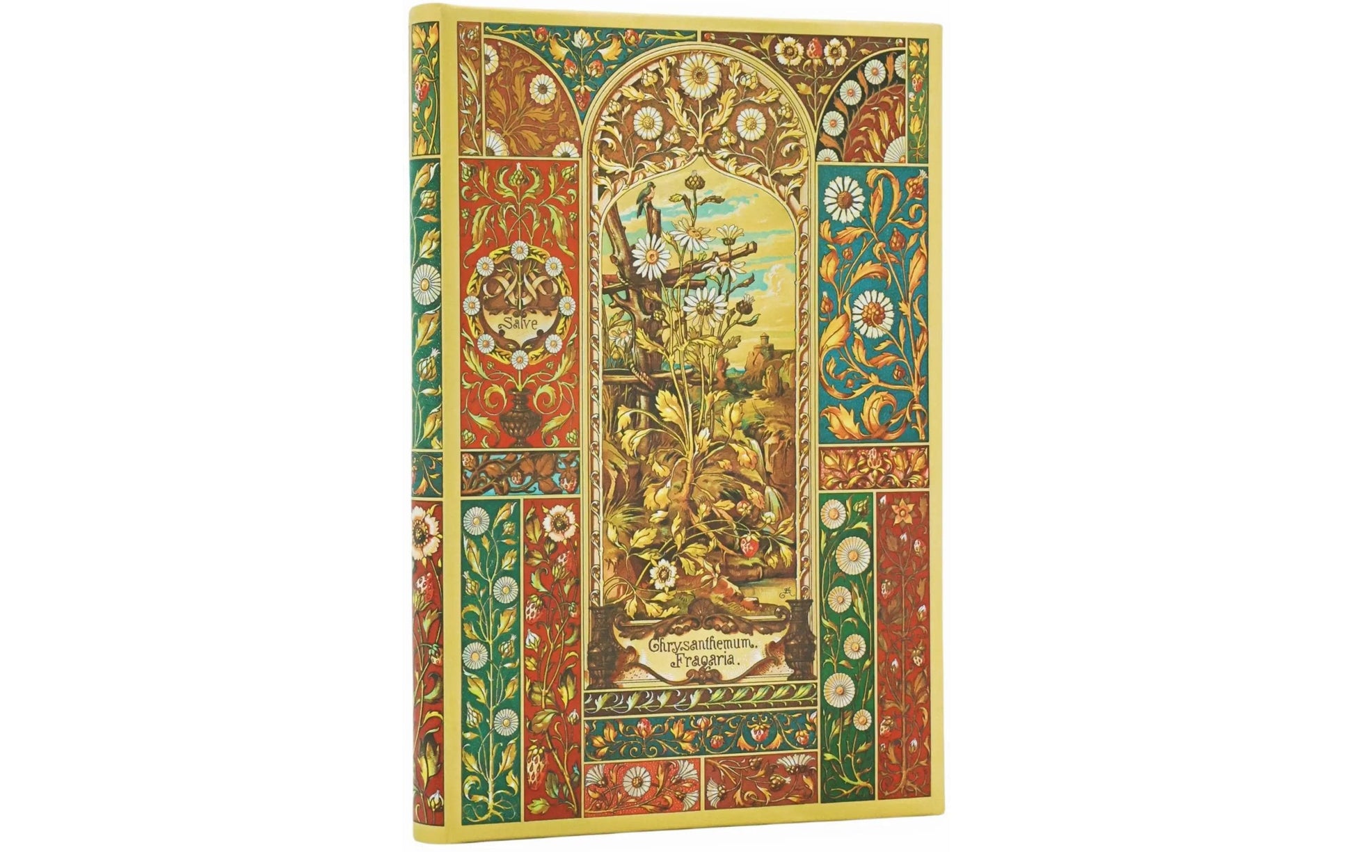Paperblanks Notizbuch, liniert, Fadenheftung, Hardcover, 144 Seiten, 85 g/m² – mehrfarbig, Wiener Früchte