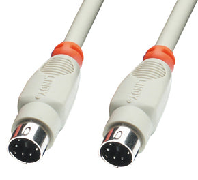 Lindy PS/2 Kabel PS/2 zu PS/2 – 1 m, geschirmt – Grau