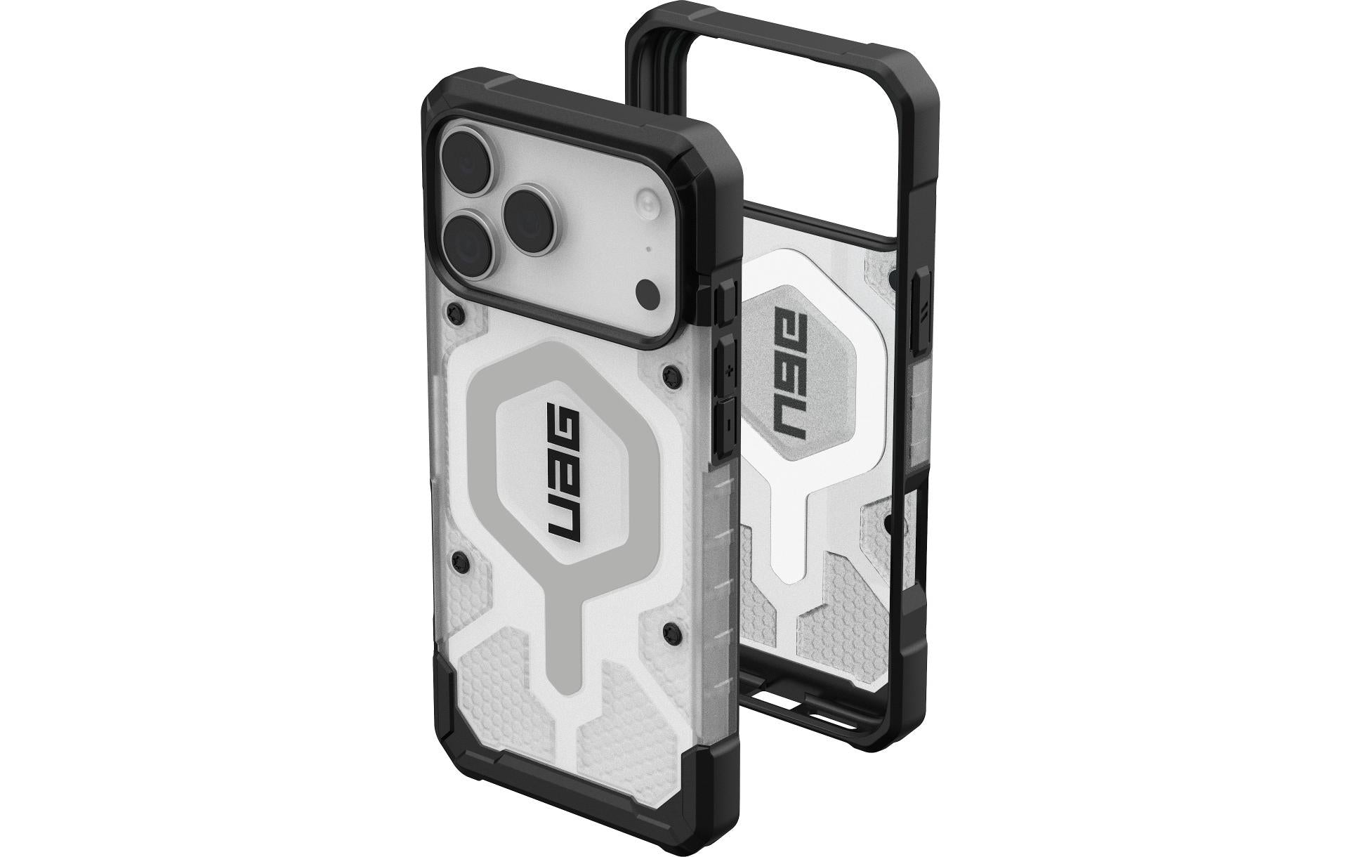 Urban Armor Gear Backcover – für Apple iPhone 17 Pro Max – silber/transparent – TPU – MagSafe-kompatibel