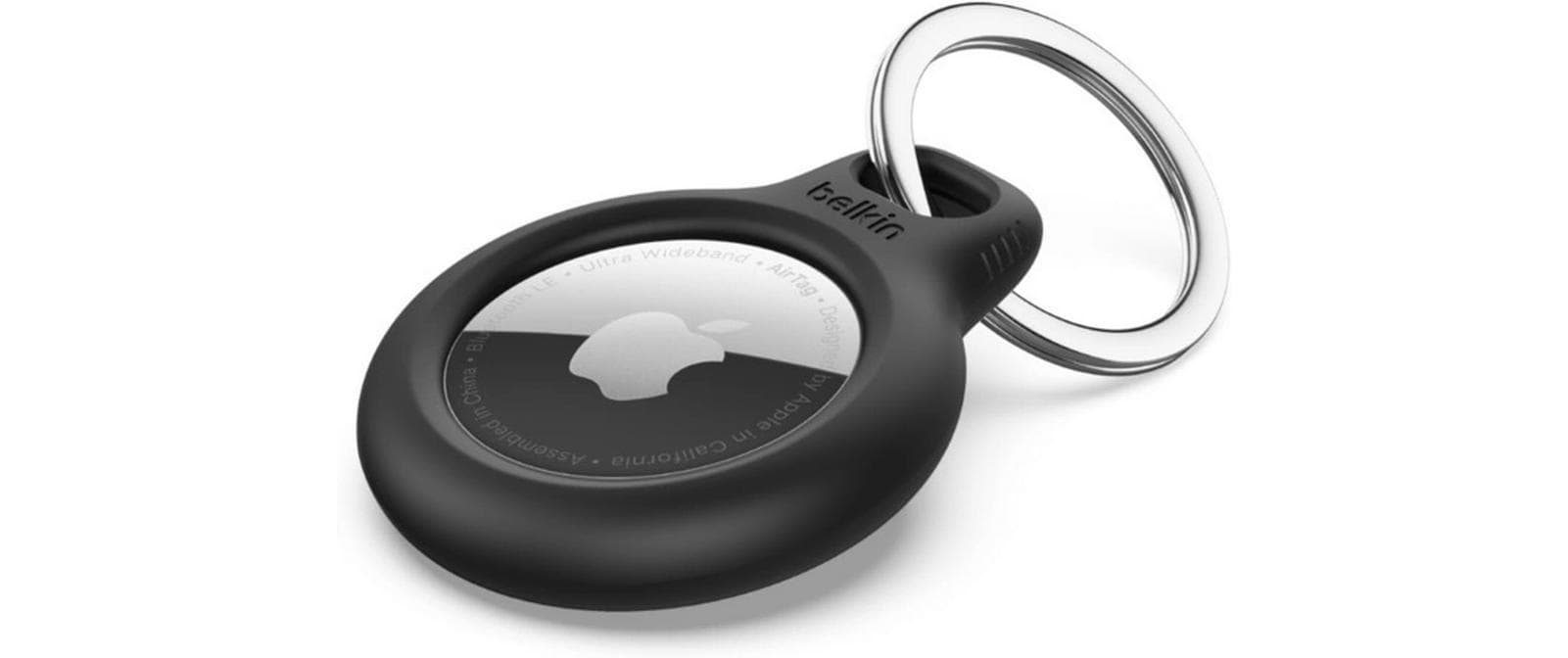 Belkin Schlüsselanhänger – schwarz, mit Ring, 4 Stk. – für Apple AirTag