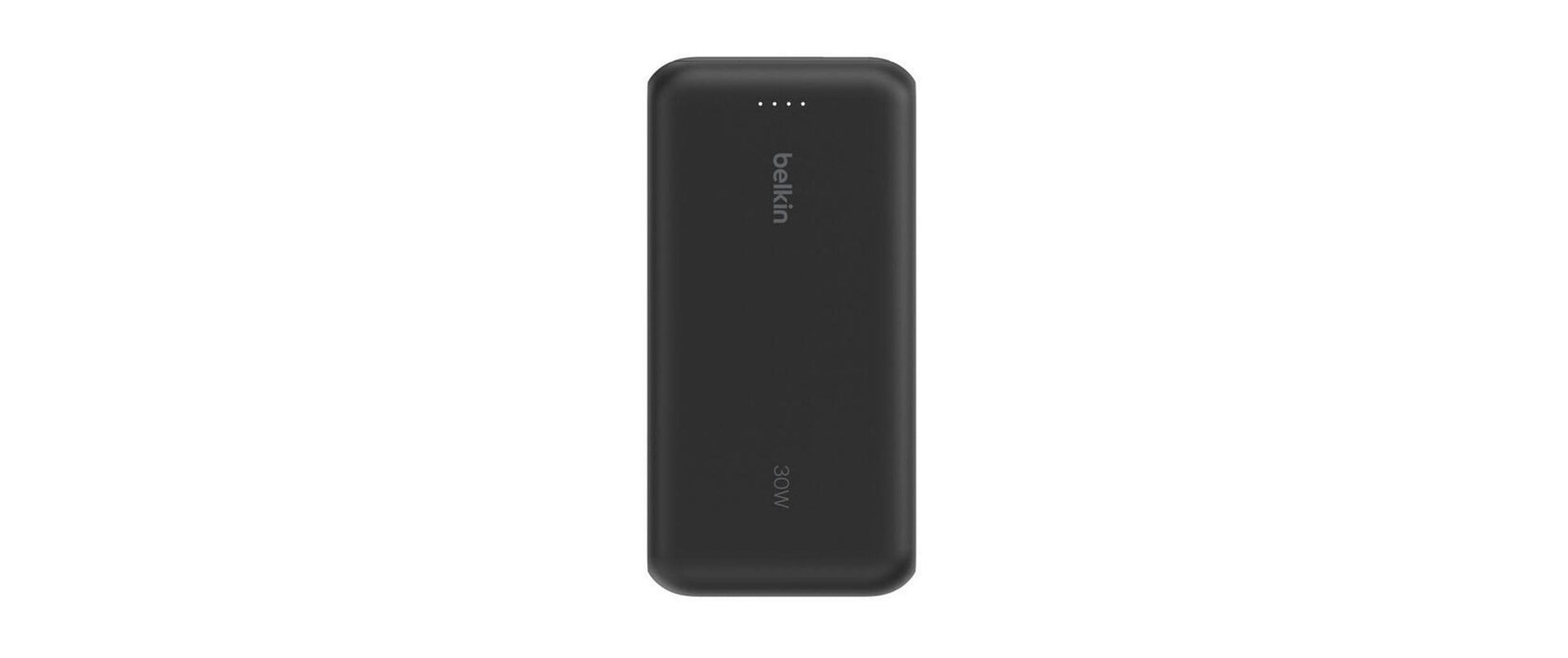 Belkin Powerbank 20000 mAh, PD 30 W, integriertes USB-C-Kabel, Schwarz