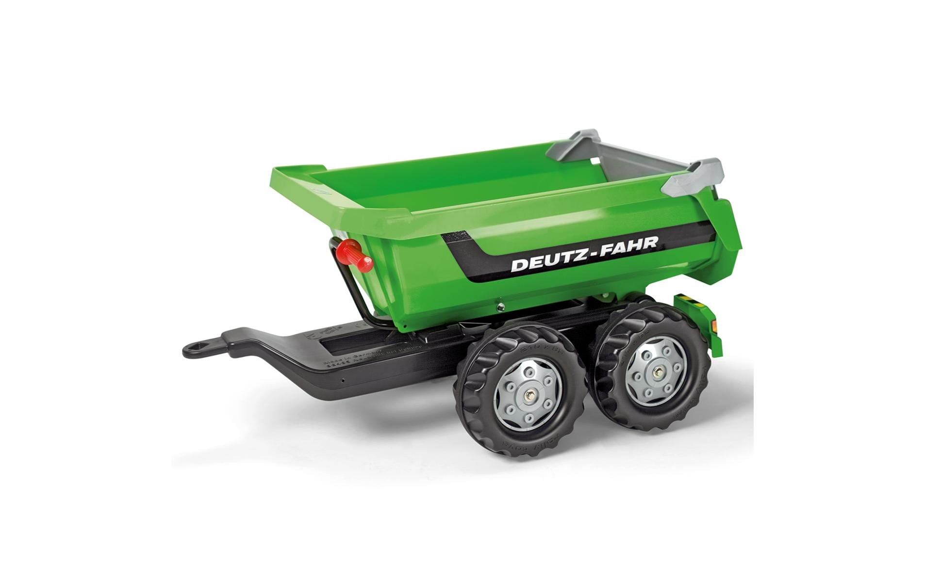 rolly toys Spielzeuganhänger Deutz – 43 × 45 × 89 cm – 4 Räder, ab 3 Jahren, Kunststoff, grün, CE, TÜV GS