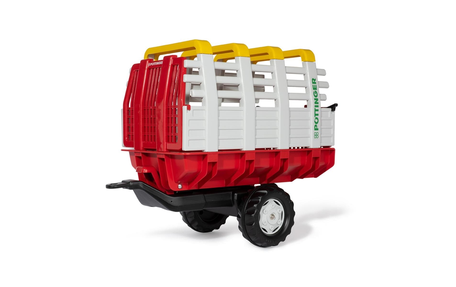 rolly toys Traktoranhänger – 67 × 83 × 40 cm – ab 3 Jahren – Kunststoff, gelb/rot/weiss – CE