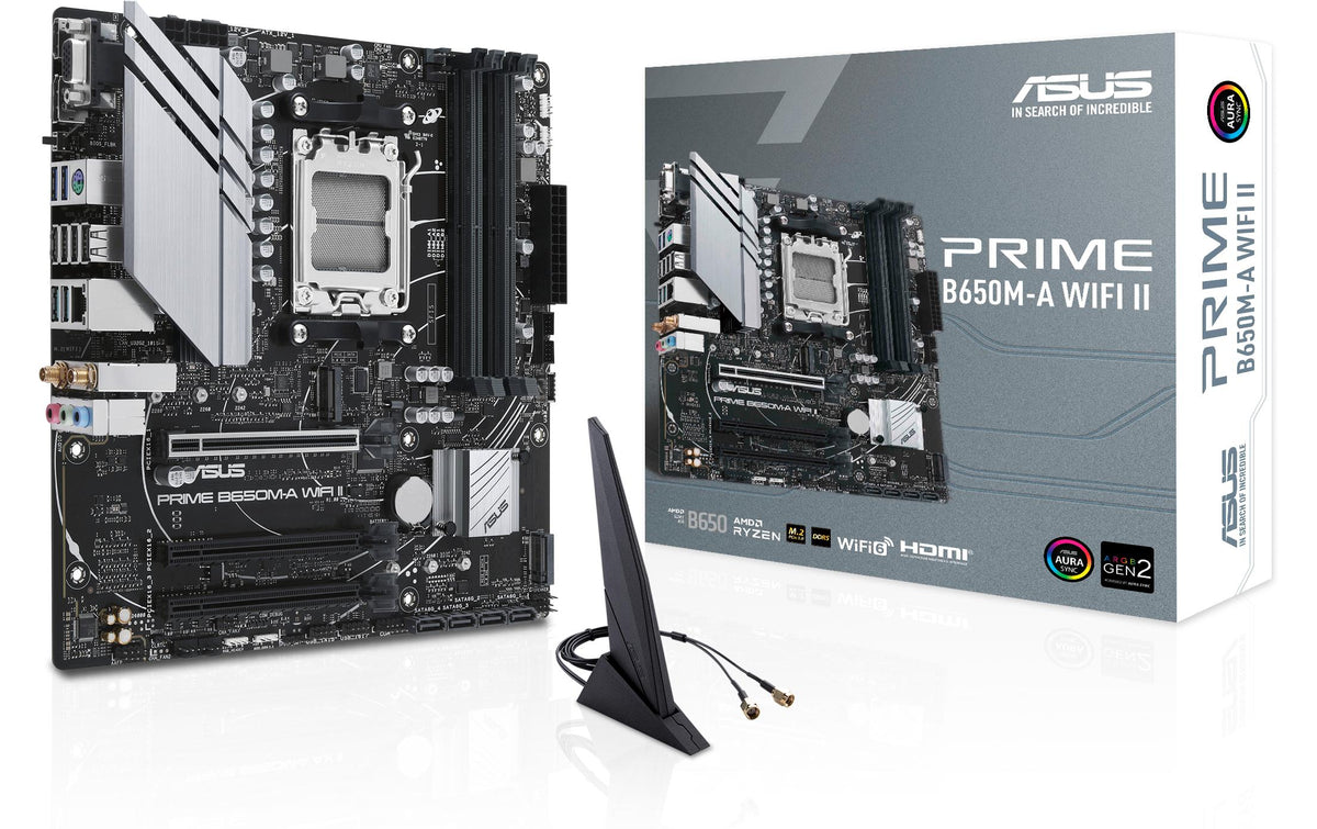 ASUS PRIME B650M-A WIFI II – Mainboard – AM5, AMD B650, mATX, 4× DDR5