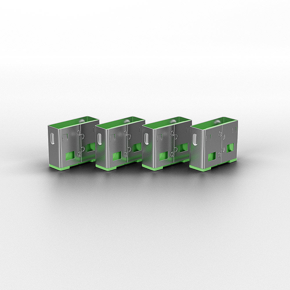 Lindy USB-Schloss 4er-Set + 1 Schlüssel – Grün