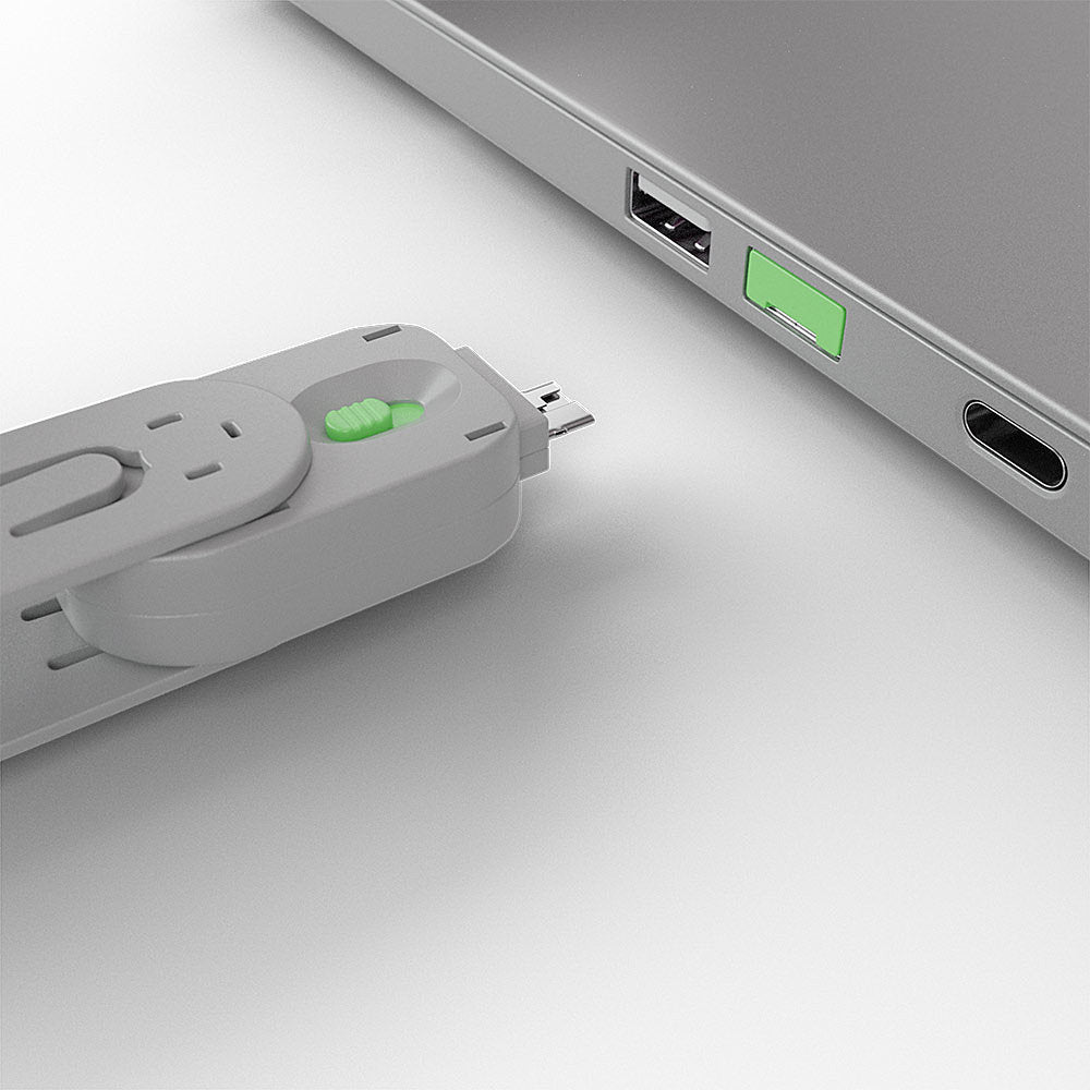 Lindy USB-Schloss 4er-Set + 1 Schlüssel – Grün