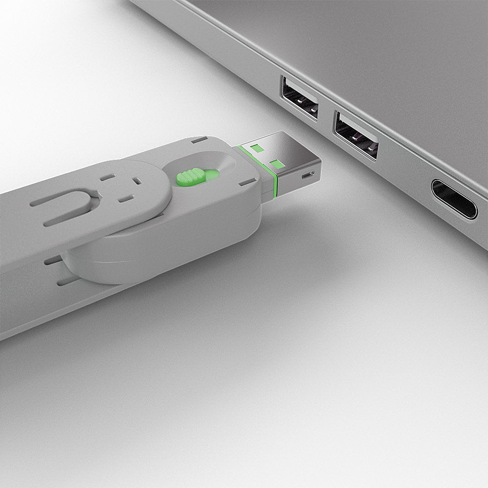 Lindy USB-Schloss 4er-Set + 1 Schlüssel – Grün