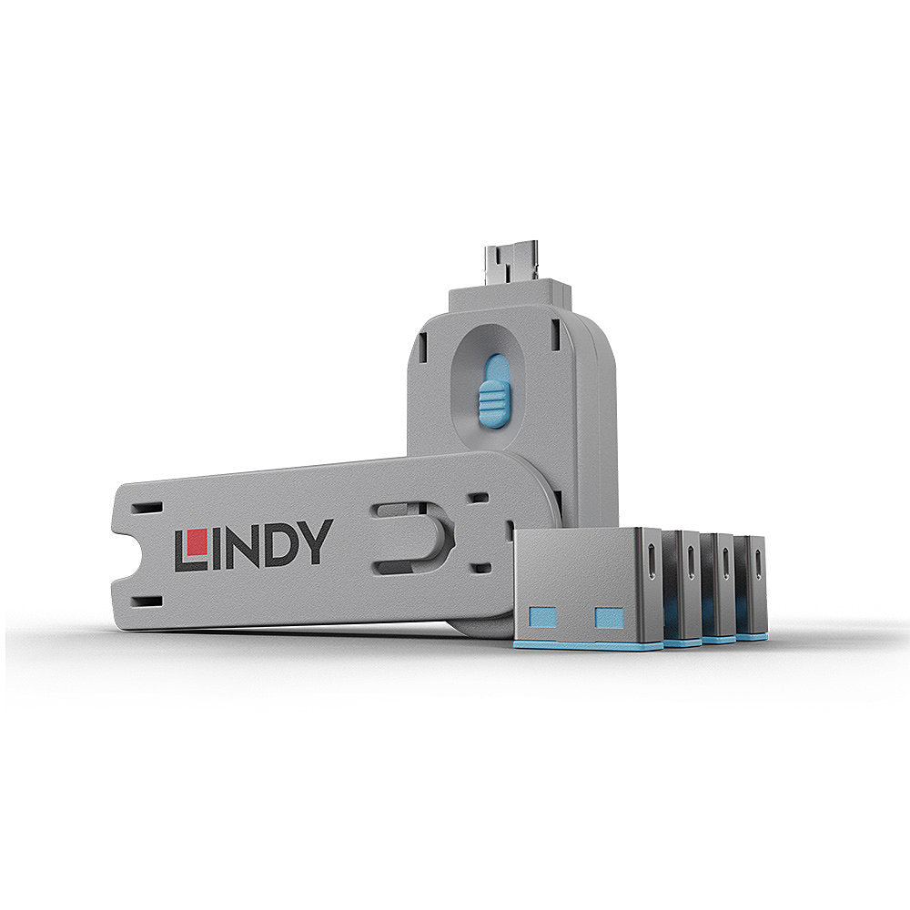 Lindy USB-Schloss – Blau