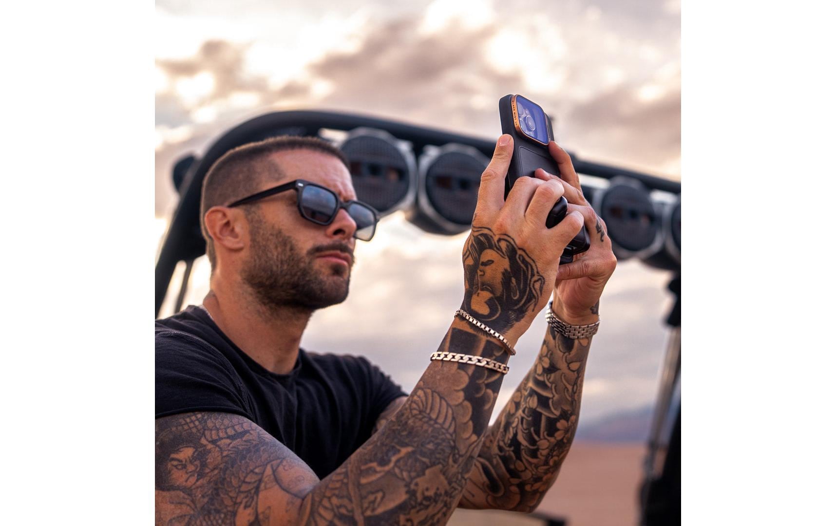 PolarPro Backcover – für Smartphones – schwarz – Aluminium