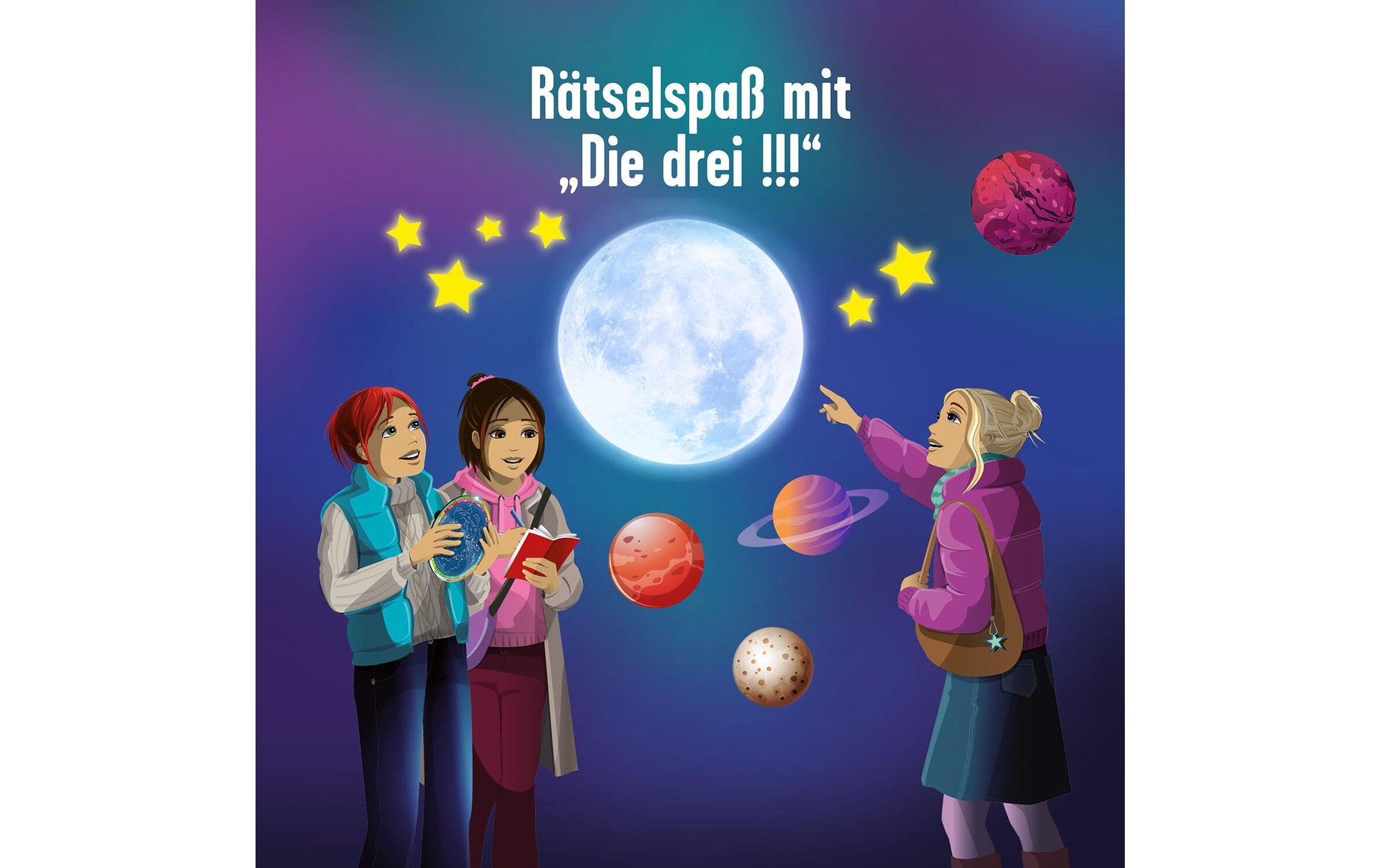 Kosmos Adventskalender Die drei – 24 Rätsel, 24 Gimmicks – ab 8 Jahren – mehrfarbig