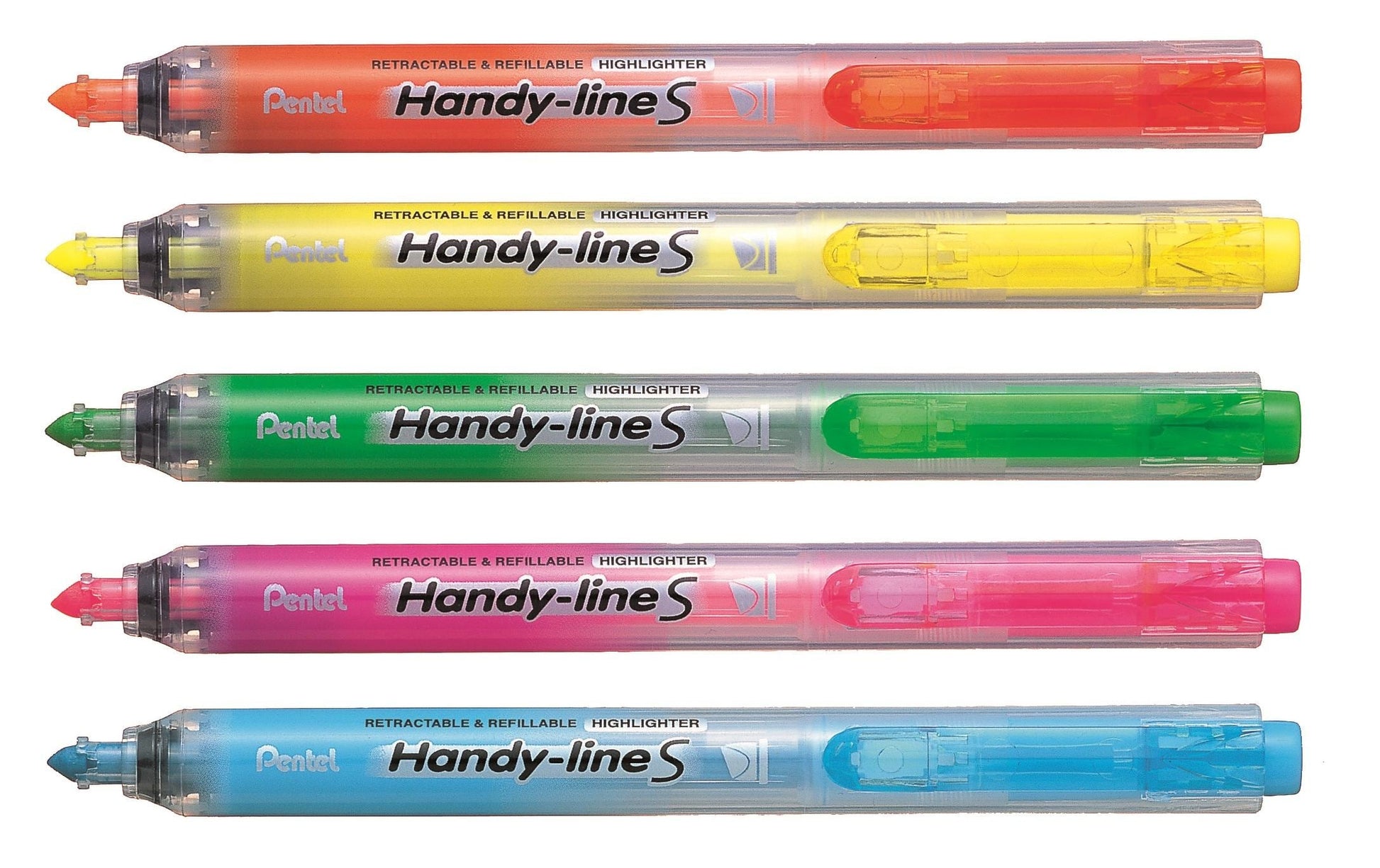 Pentel Textmarker – 5er Set, Farben sortiert