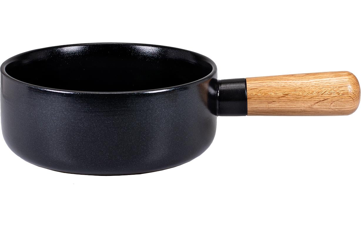 Kadastar Caquelon – Ø 22 cm – Steingut, für Käse- und Schokoladenfondue, Induktion, Gas, Glaskeramik u. a.