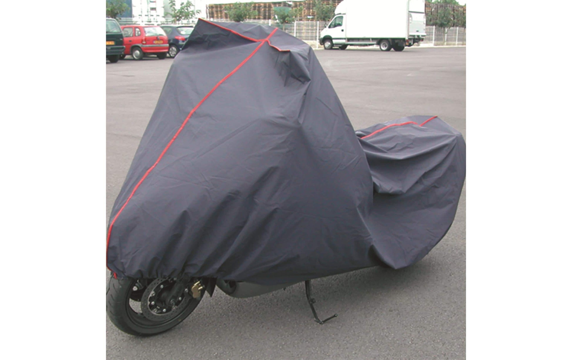 MSV – Motorradabdeckung (Ganzgarage) – für Motorrad, Outdoor – 2500 × 1150 × 750 mm – Grau, Kunststoff