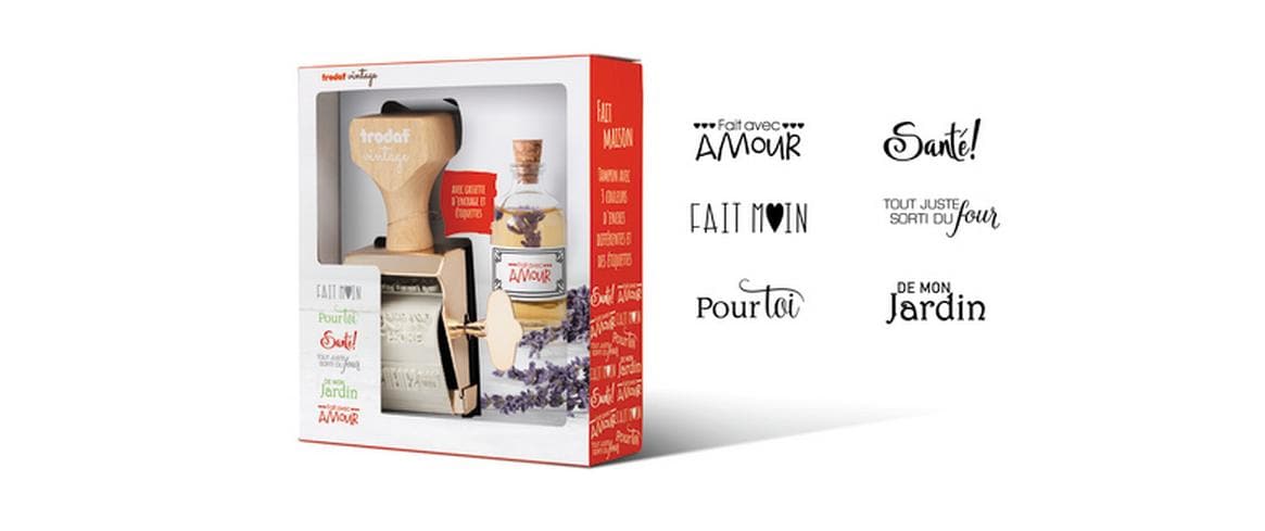 Trodat Motivstempel Vintage – Motiv: Fait maison, Französisch