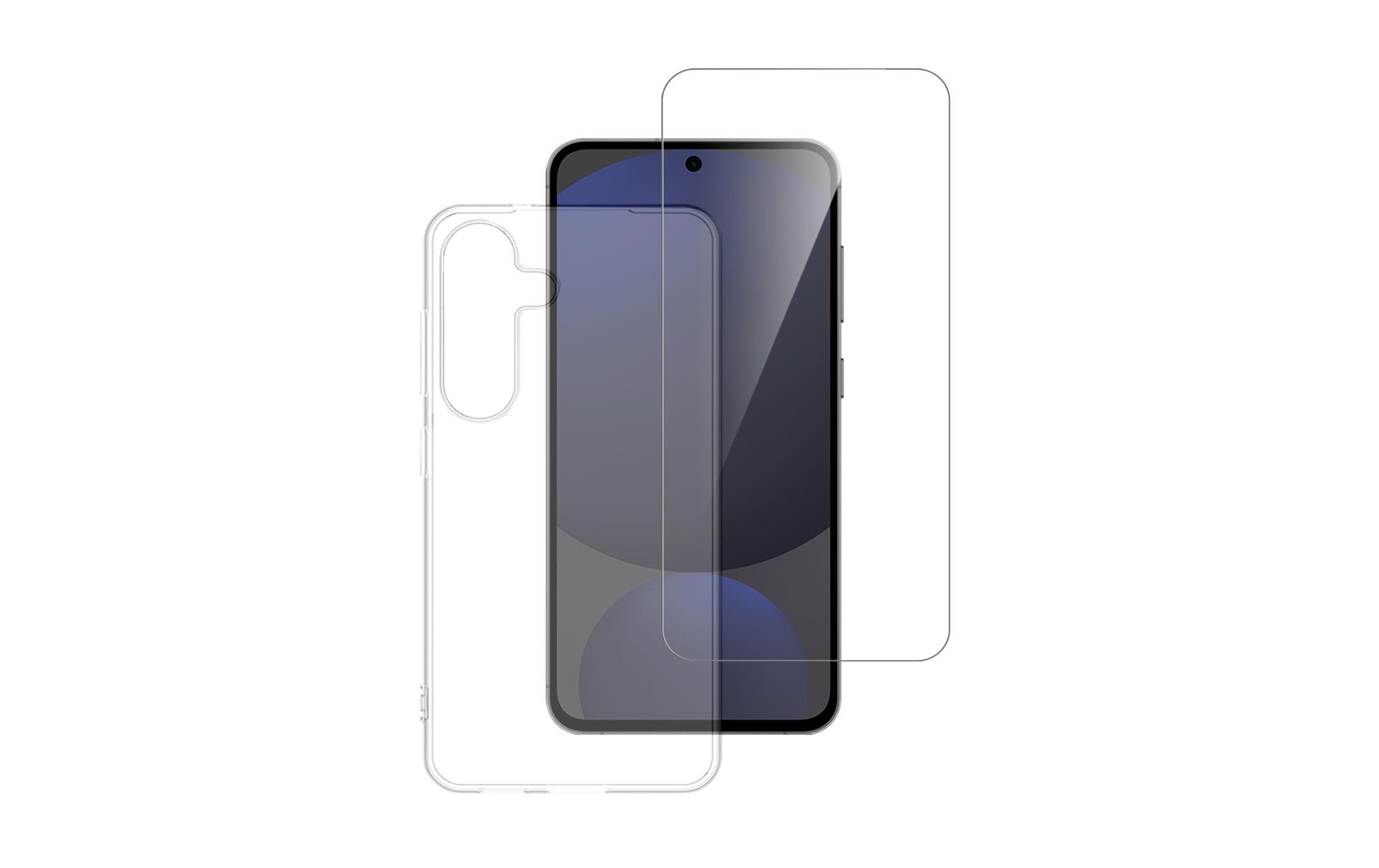 4smarts Backcover – für Samsung Galaxy S25 FE, PC+Gehärtetes Glas, Transparent
