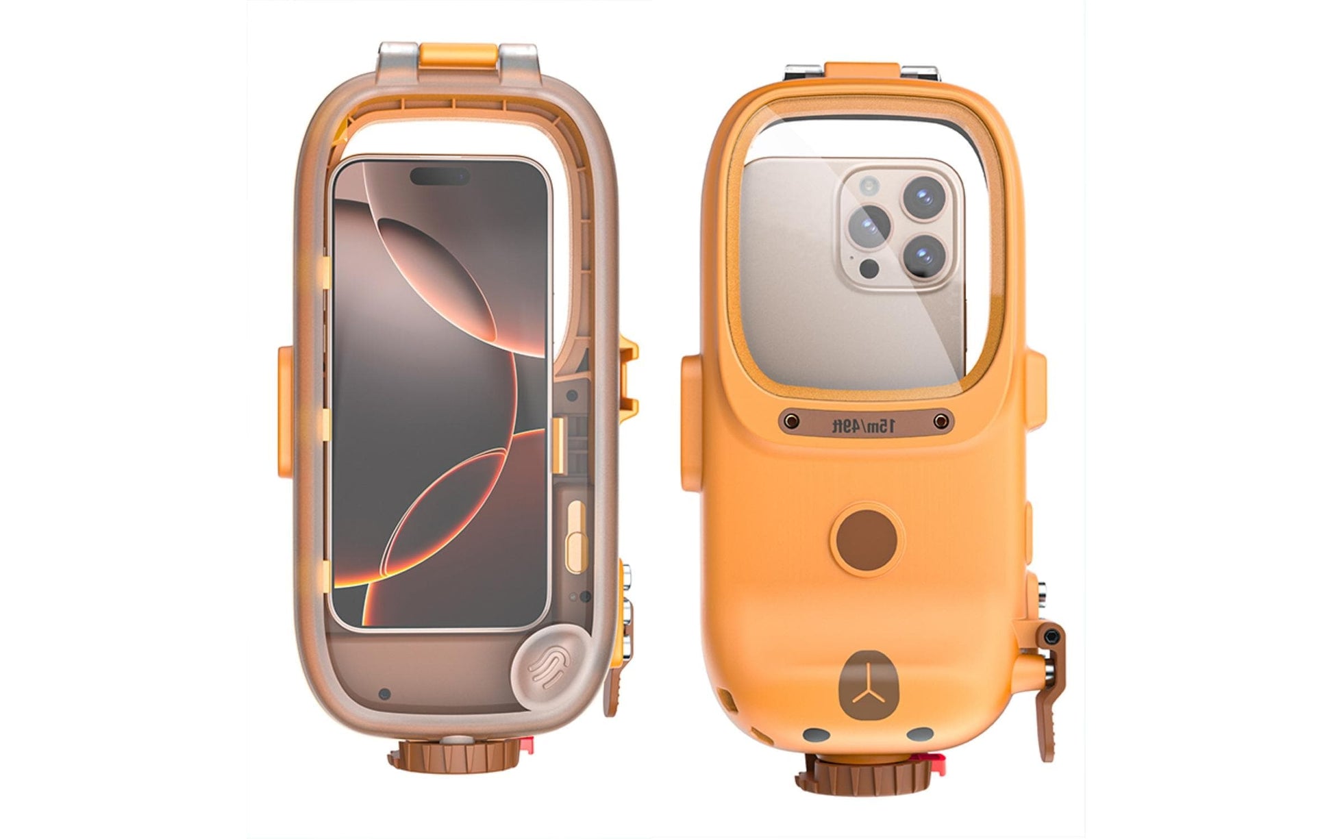 4smarts Wasserdichte Smartphone-Tasche – für Smartphones – Orange – Kunststoff – wasserdicht (15 ATM)