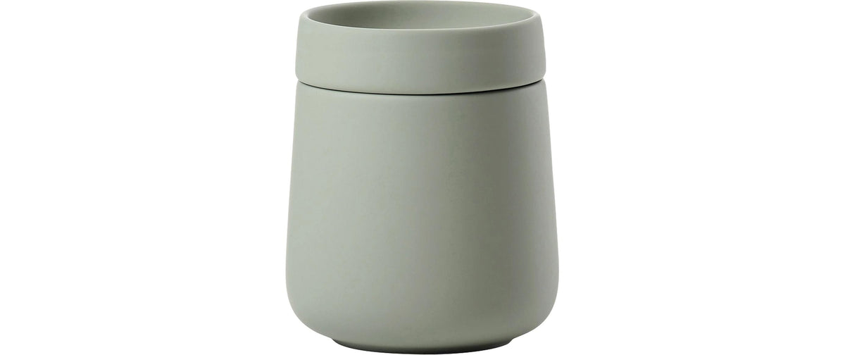 Zone Denmark Aufbewahrungsbox 0,29 l (mit Deckel) – Steingut – Matcha – Ø 87 × H 108 mm