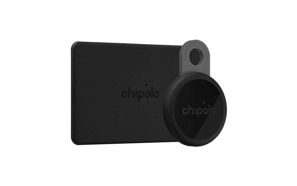 Chipolo LOOP & CARD Bundle – Bluetooth-Tracker – für Apple Wo ist?, Android – 120 m Reichweite – Schwarz