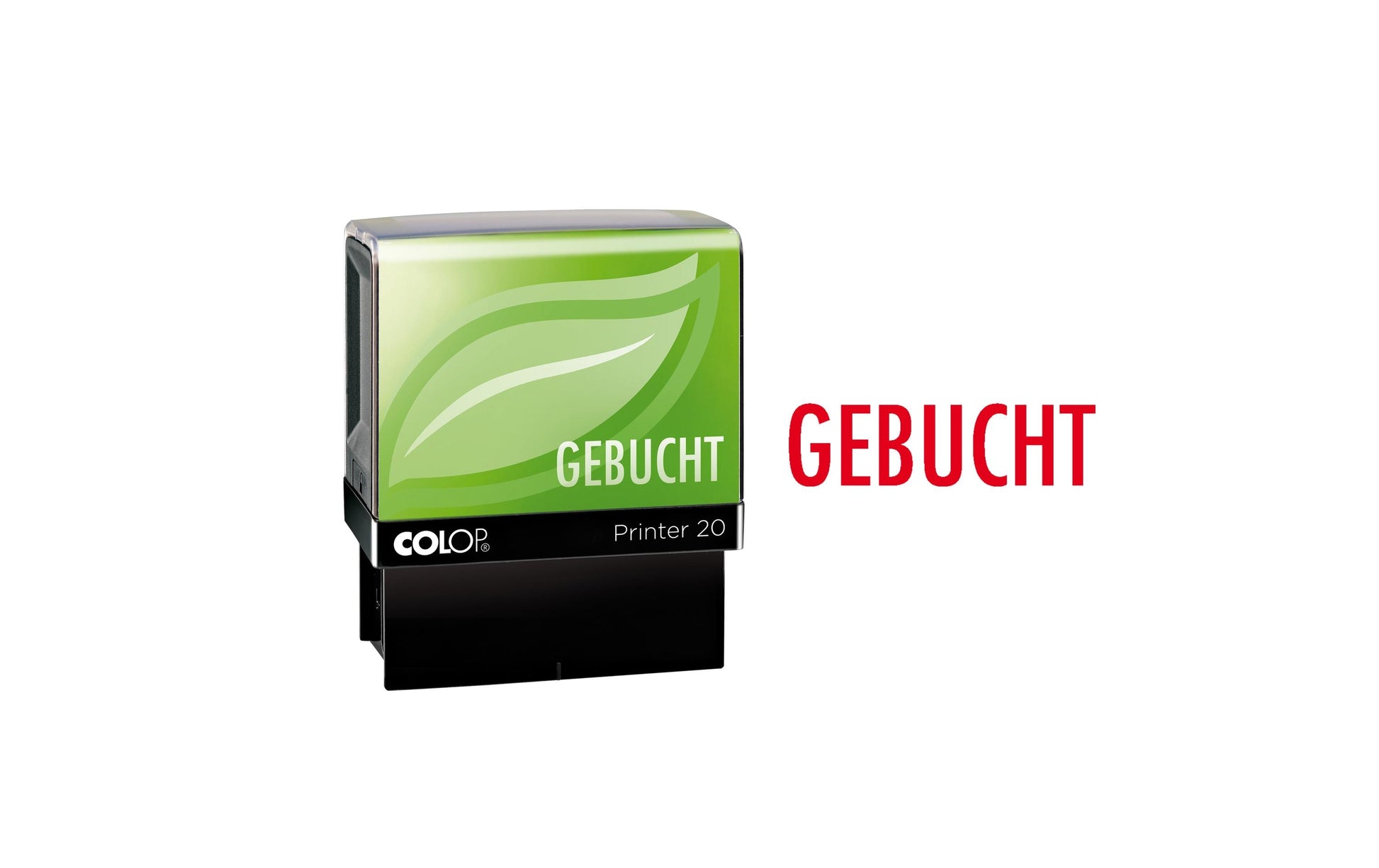 Colop Printer 20 – Selbstfärbender Textstempel zum Selbersetzen – rot, grün