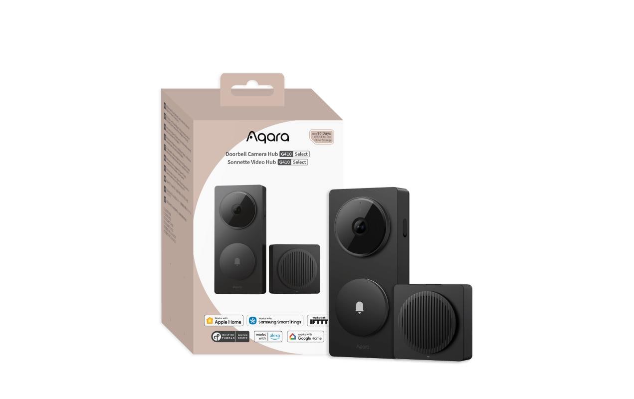 Aqara Smart Video-Türklingel G410 Video-Türklingel – 3 MP, 175°, IR, WLAN, Akku, Netz, Schwarz