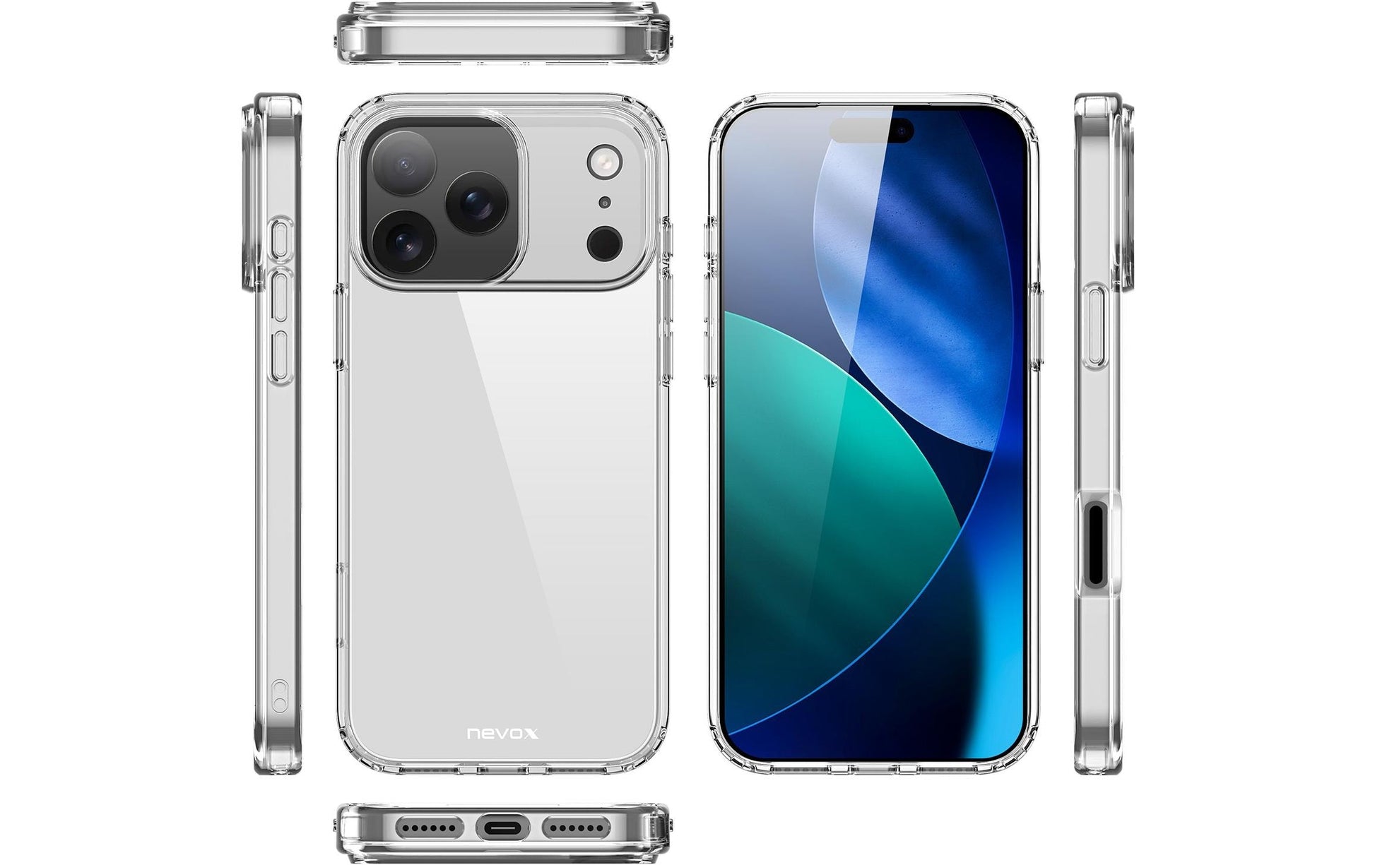 nevox Backcover – für Apple iPhone 17 Pro Max, TPU, Transparent