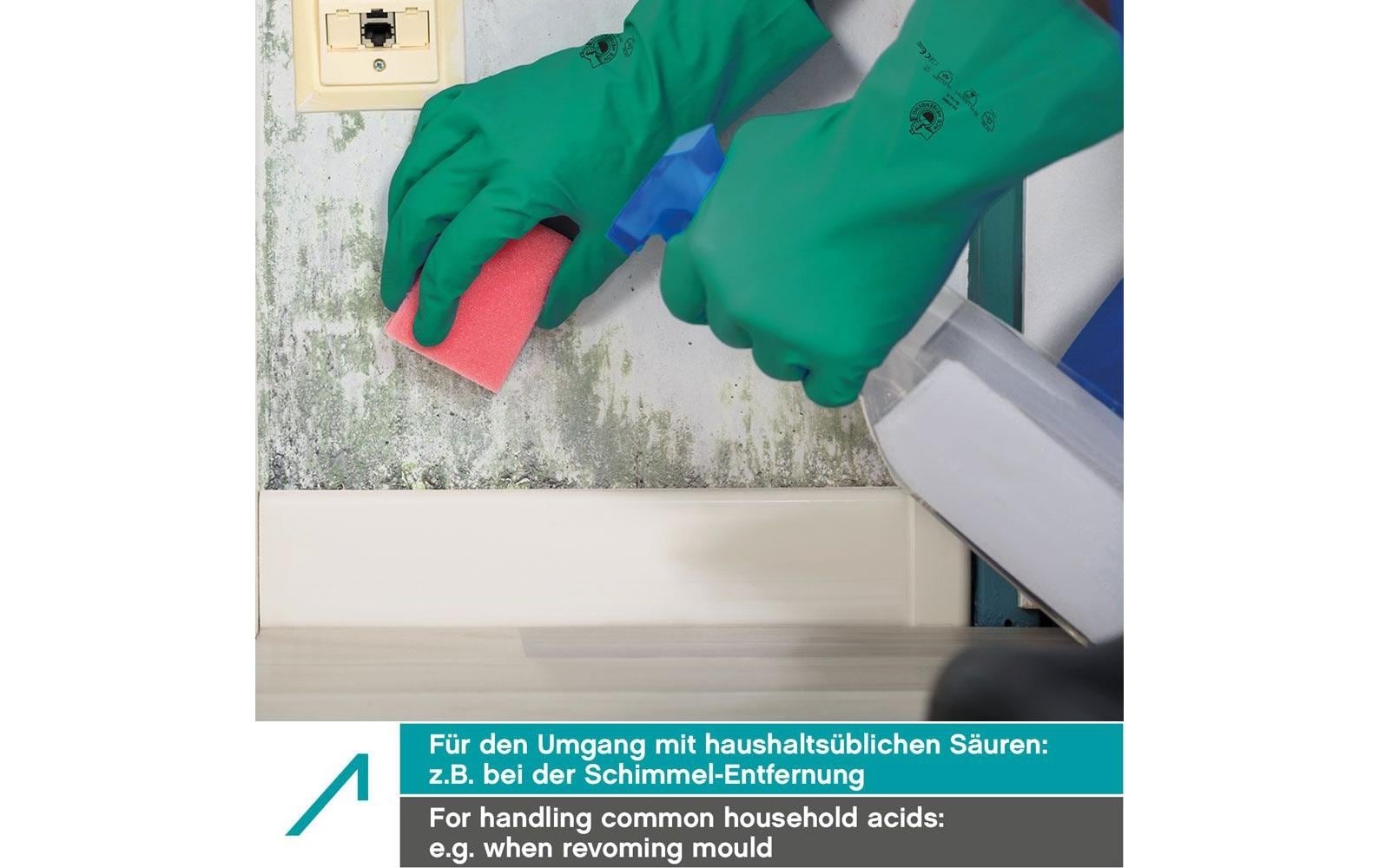 ACE Chemikalienhandschuhe Heisenberg – L, 3 Paar (6 Stück) – Nitril, Grün, Chemikalienbeständig
