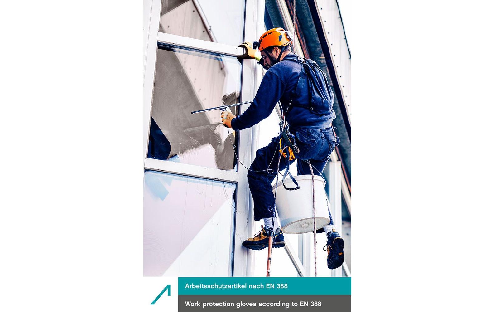 ACE HydroGrip Arbeitshandschuhe – M, 2 Stück – Schaumstoff, Wasserfest, Orange