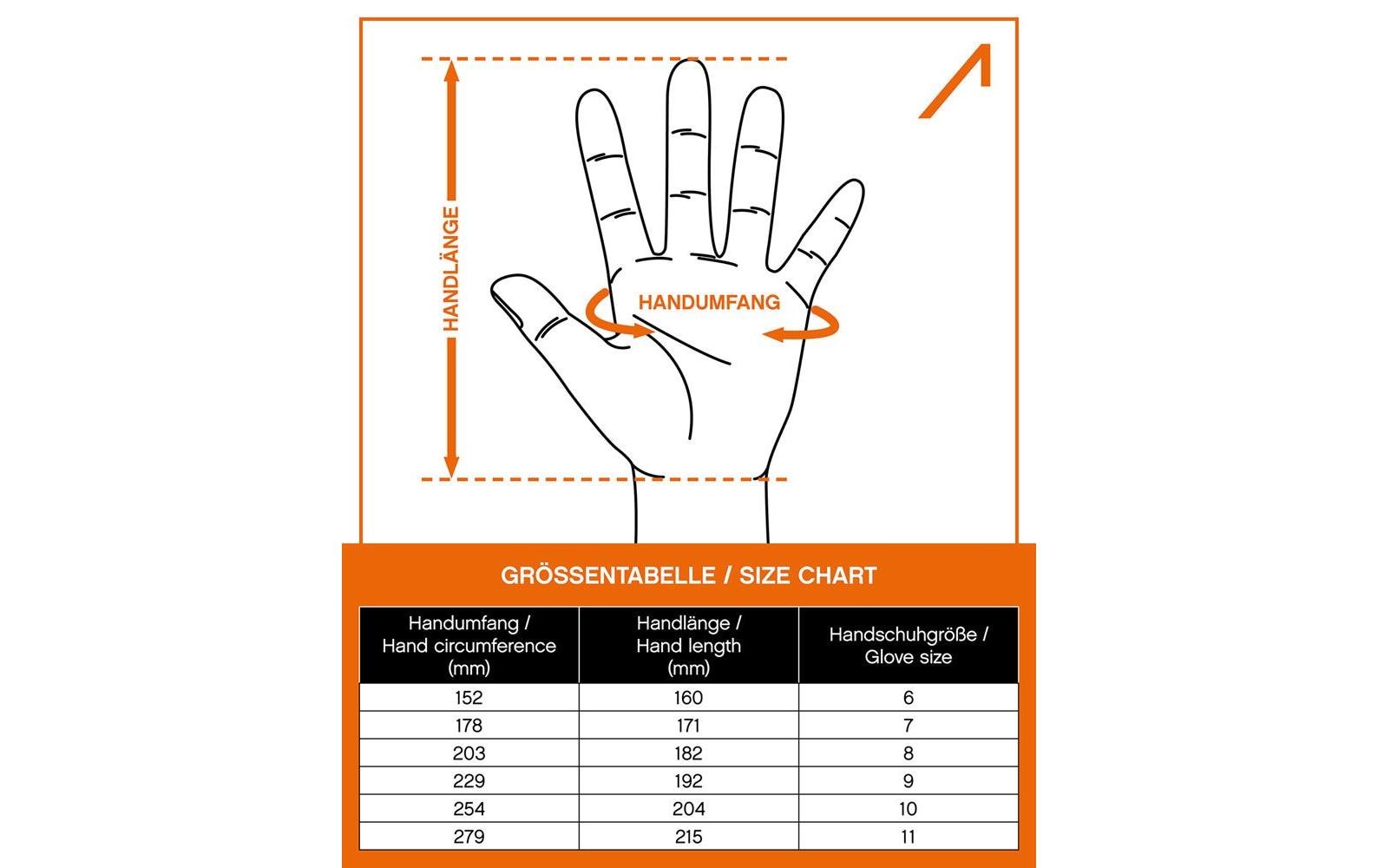 ACE Arbeitshandschuhe – XL, 4 Stück – Schaumstoff, Wasserfest, Orange, Reissfest