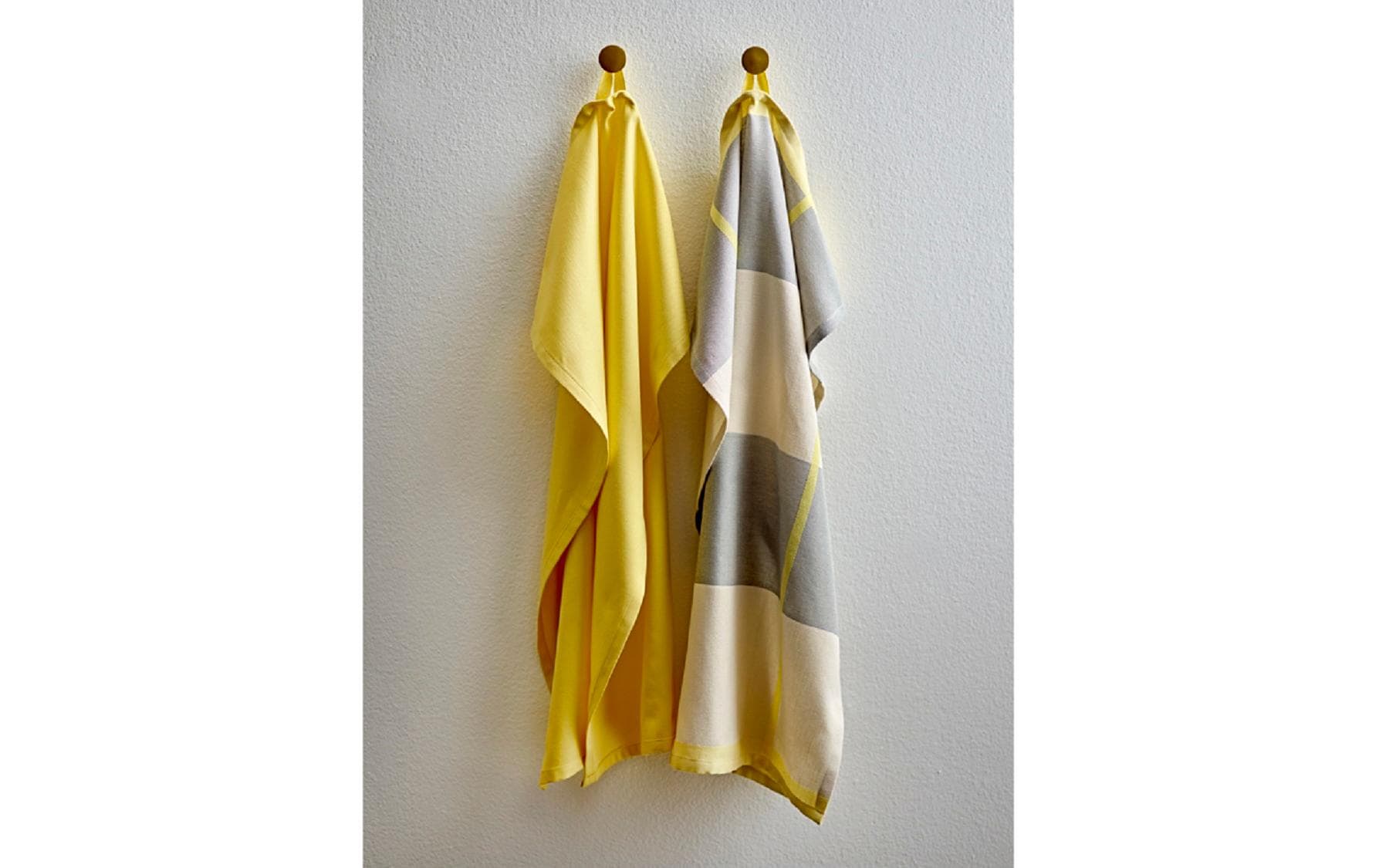Södahl Geschirrtuch Blocks – 50 × 70 cm, Gelb, Baumwolle, 2er-Set, OEKO-TEX
