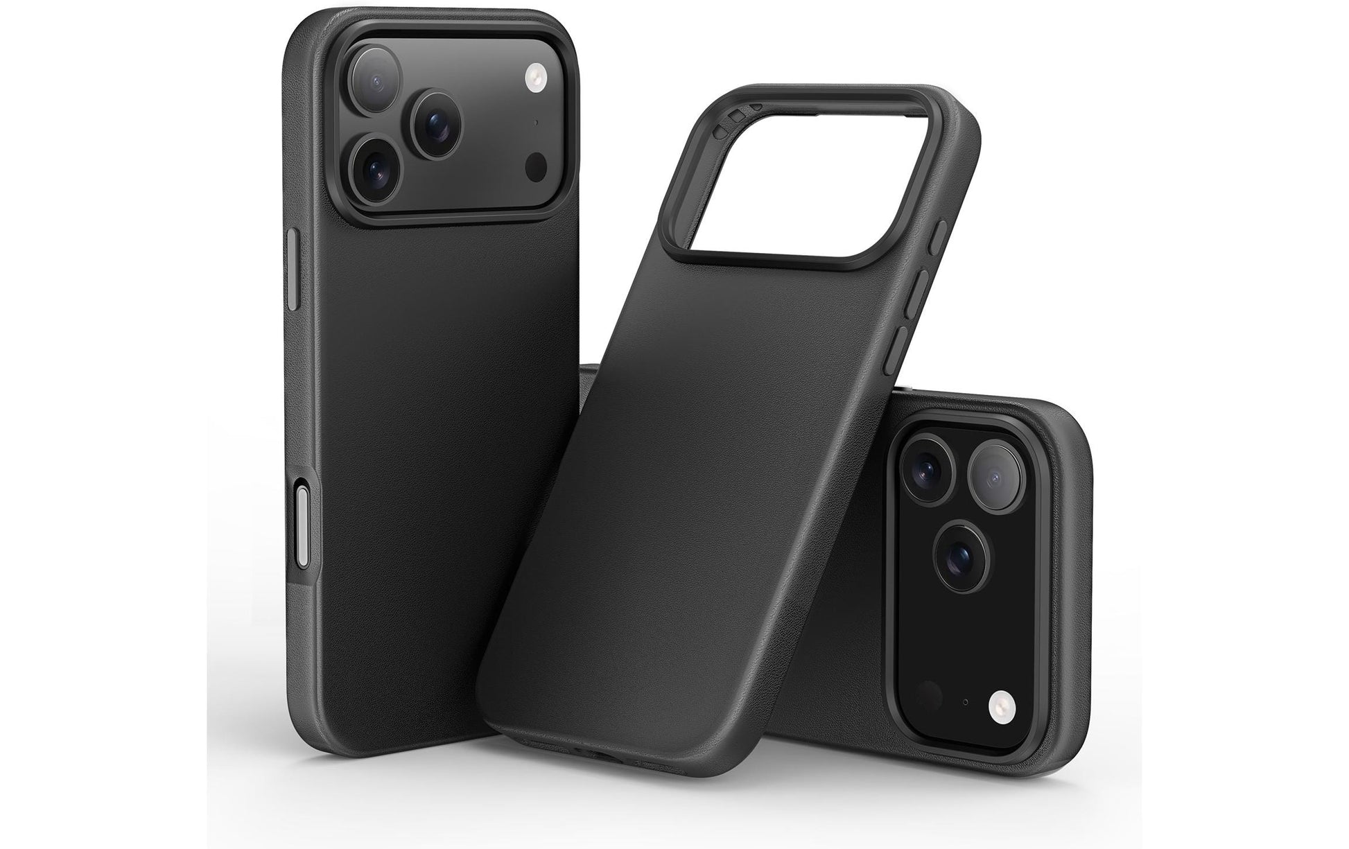 nevox StyleShell PRO Backcover – für Apple iPhone 17 Pro Max, Leder, schwarz