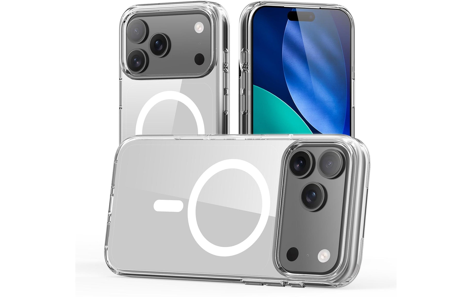 nevox StyleShell SHOCKFlex – Backcover – für Apple iPhone 17 Pro, MagSafe, PC, Transparent