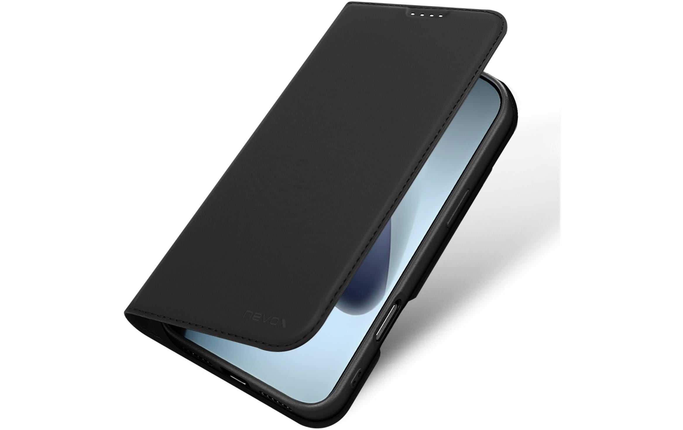 nevox Vario Series Folio – für Apple iPhone 17 Pro, PU, schwarz, mit Kartenfach
